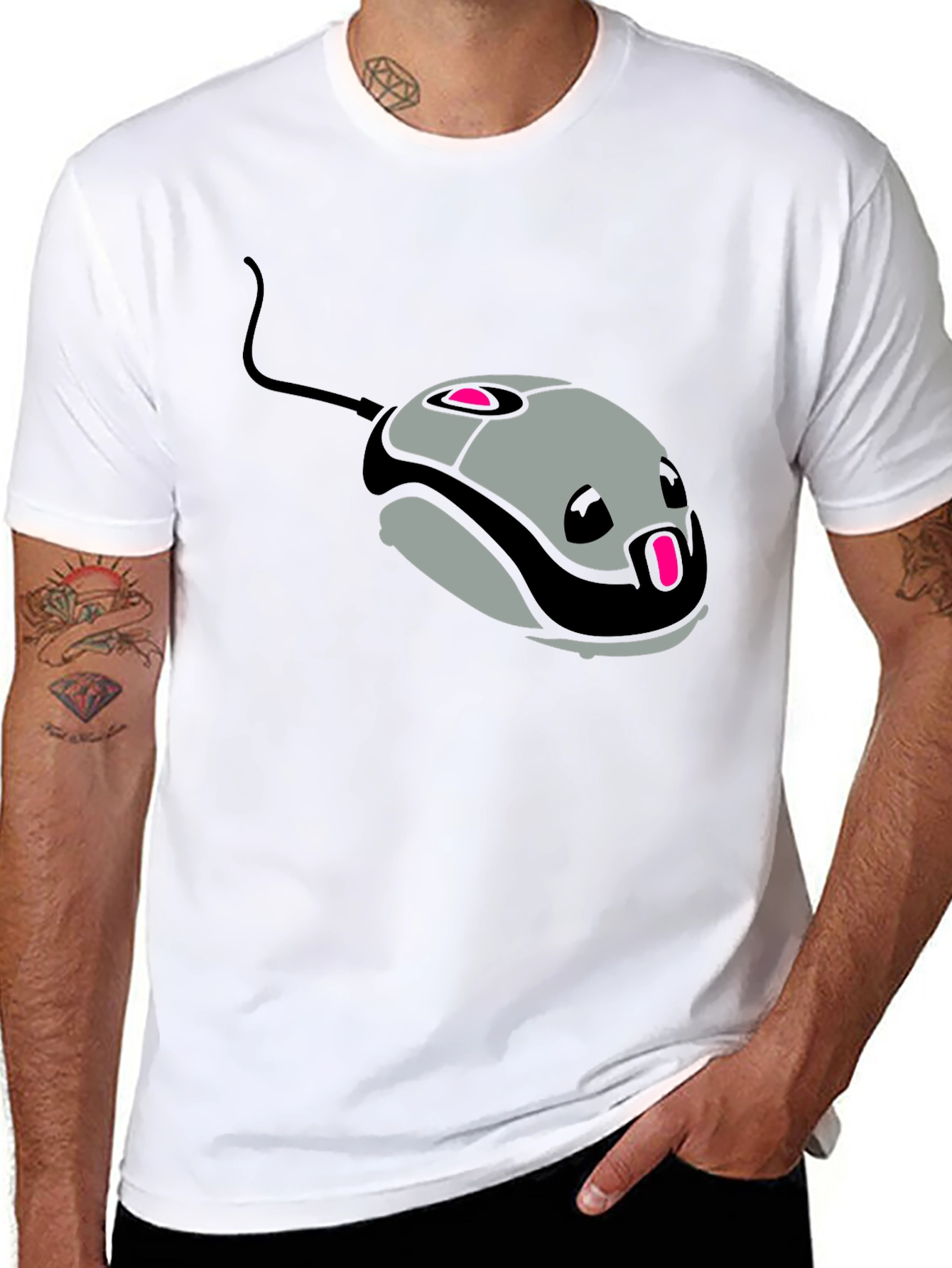 Retro Mouse Graphic T-Shirt - Gamer Style