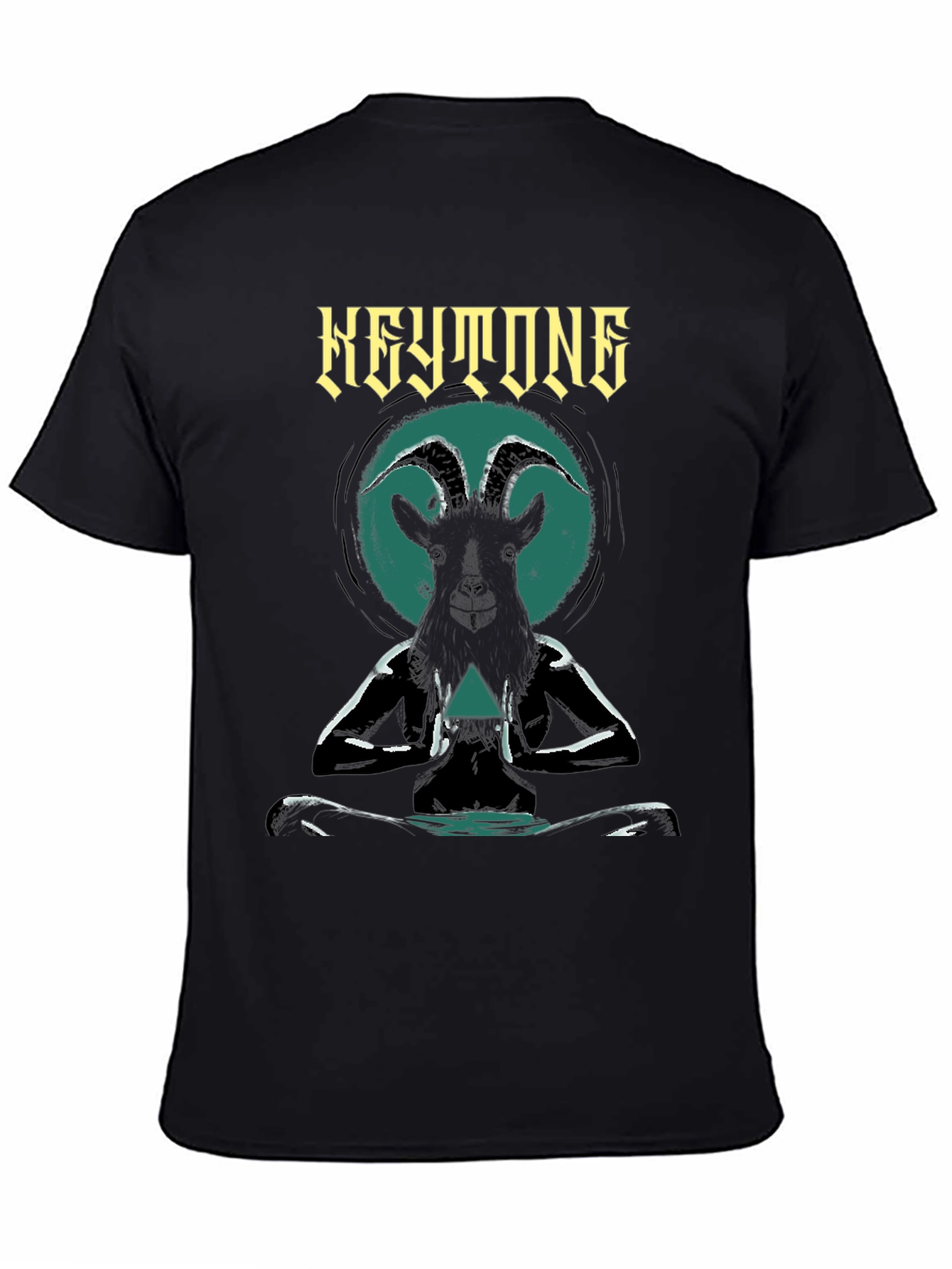Keystone Goat Meditation T-Shirt - Black Graphic Tee