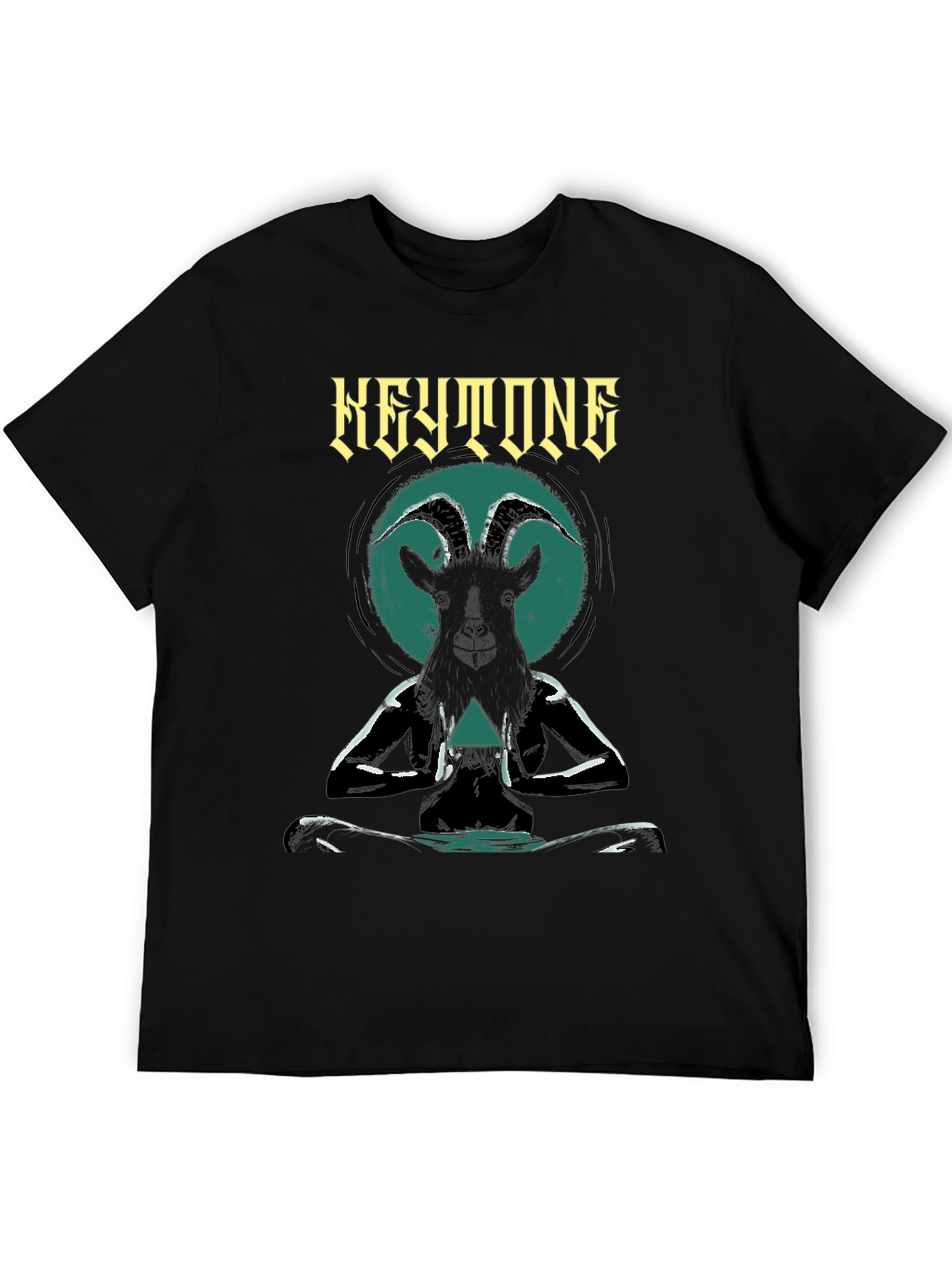 Keystone Goat Meditation T-Shirt - Black Graphic Tee