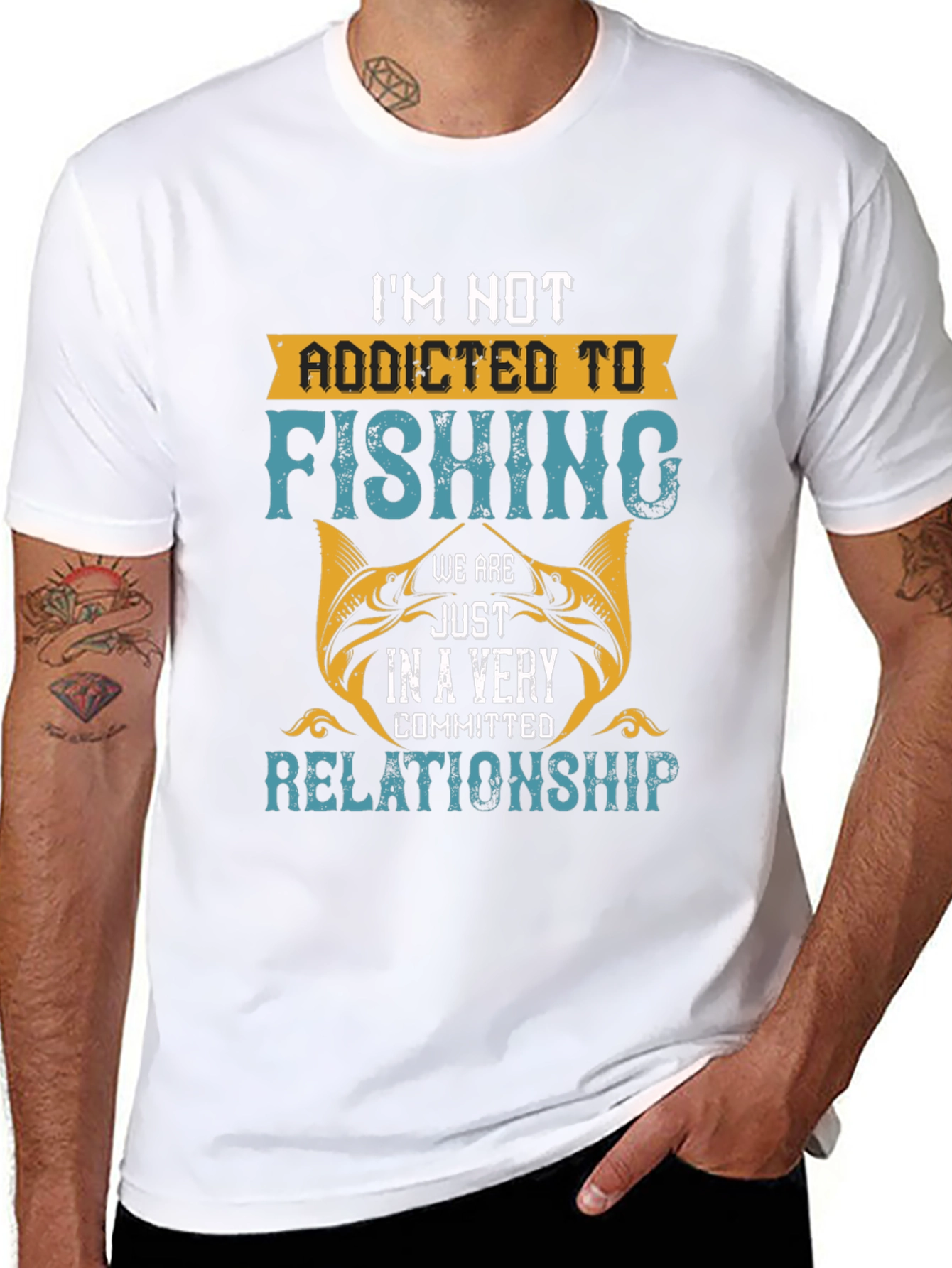 Funny Fishing T-Shirt: Im Not Addicted