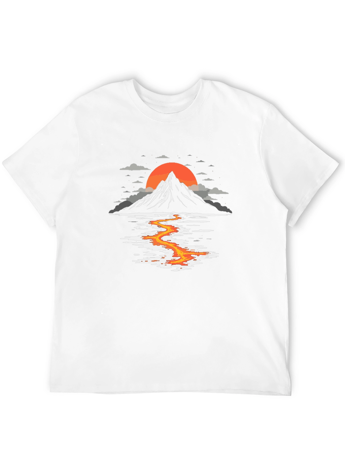 Volcano River Graphic Tee - Black