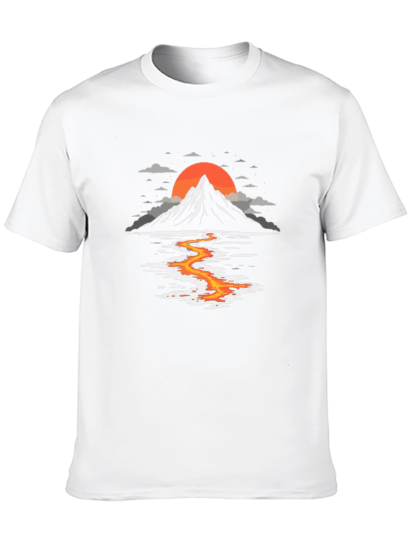 Volcano River Graphic Tee - Black