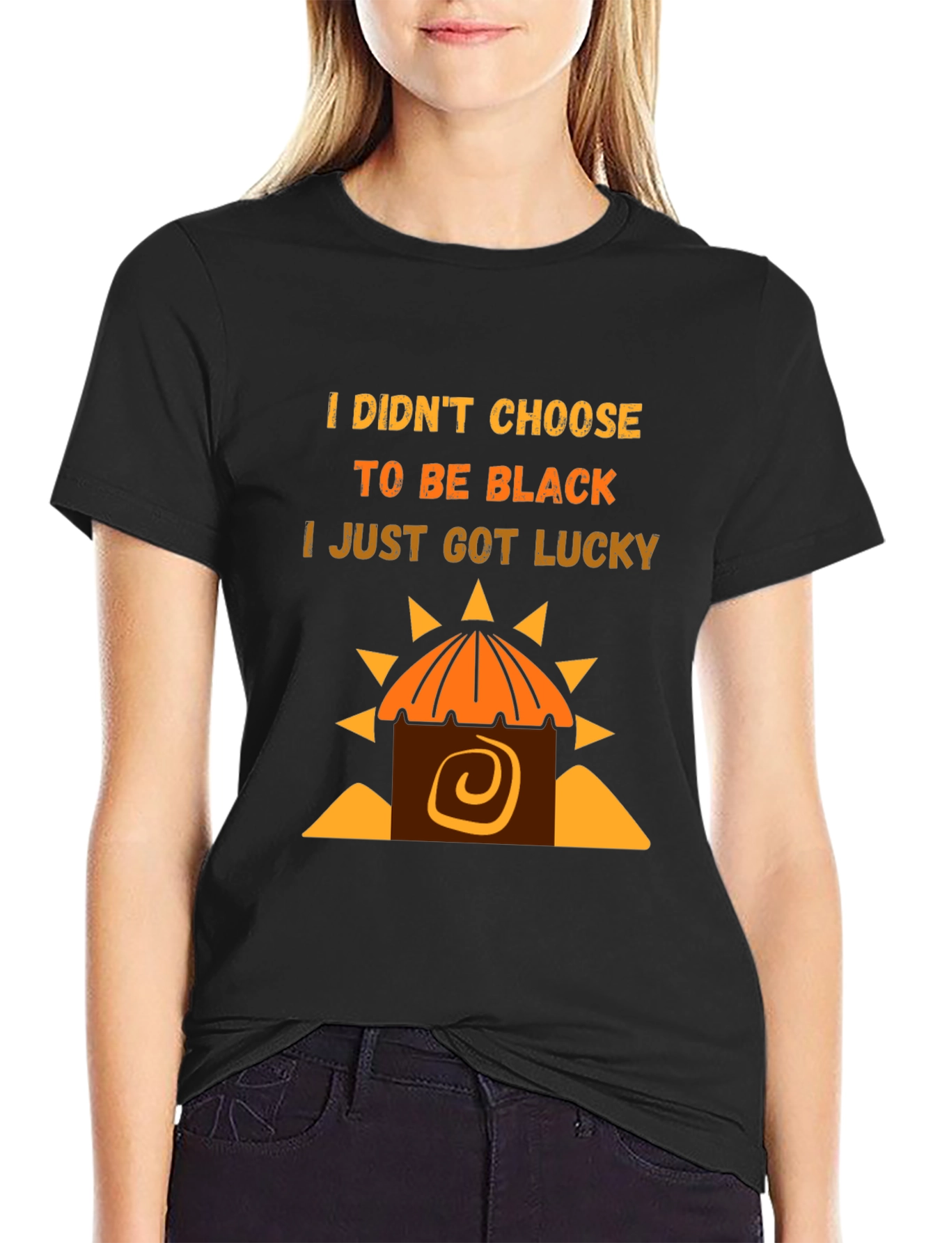 Lucky Black T-Shirt - Unique Graphic Tee