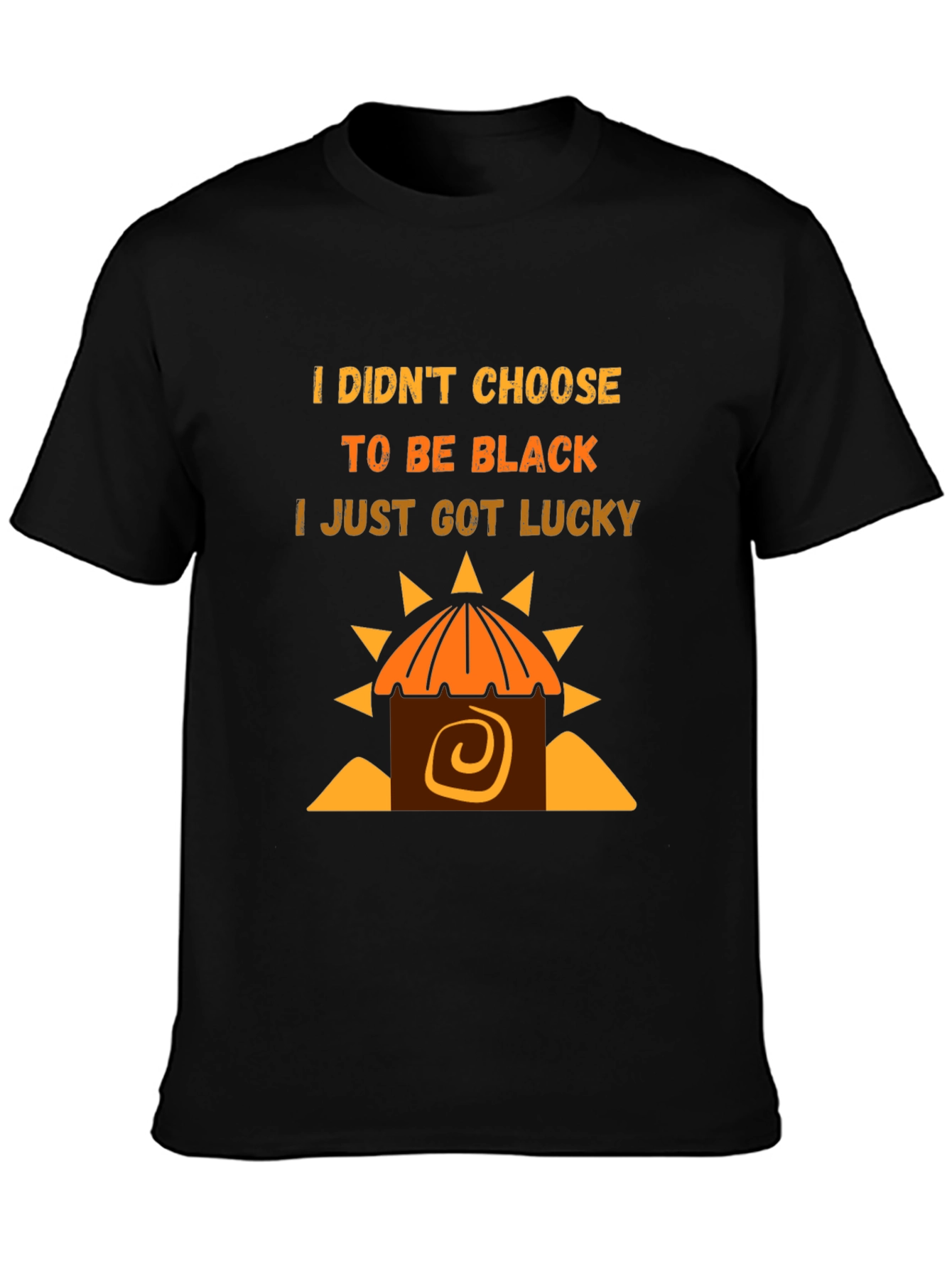 Lucky Black T-Shirt - Unique Graphic Tee