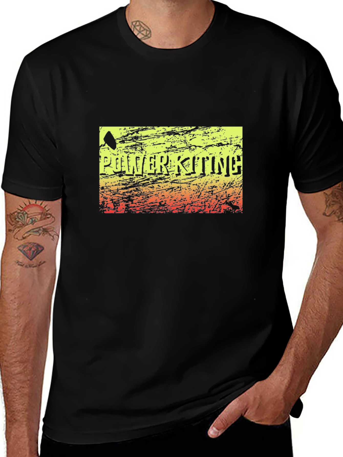 Power Kiting Graphic Tee - Distressed Design