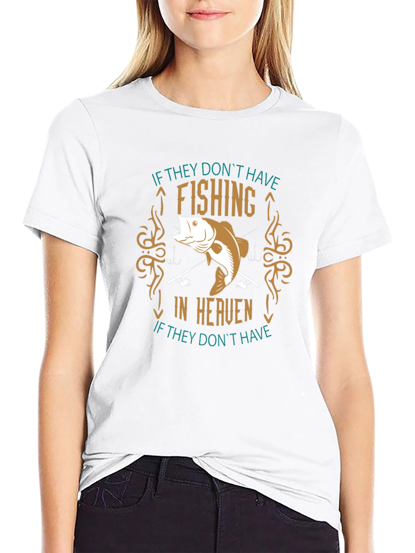 Fishing In Heaven Graphic T-Shirt