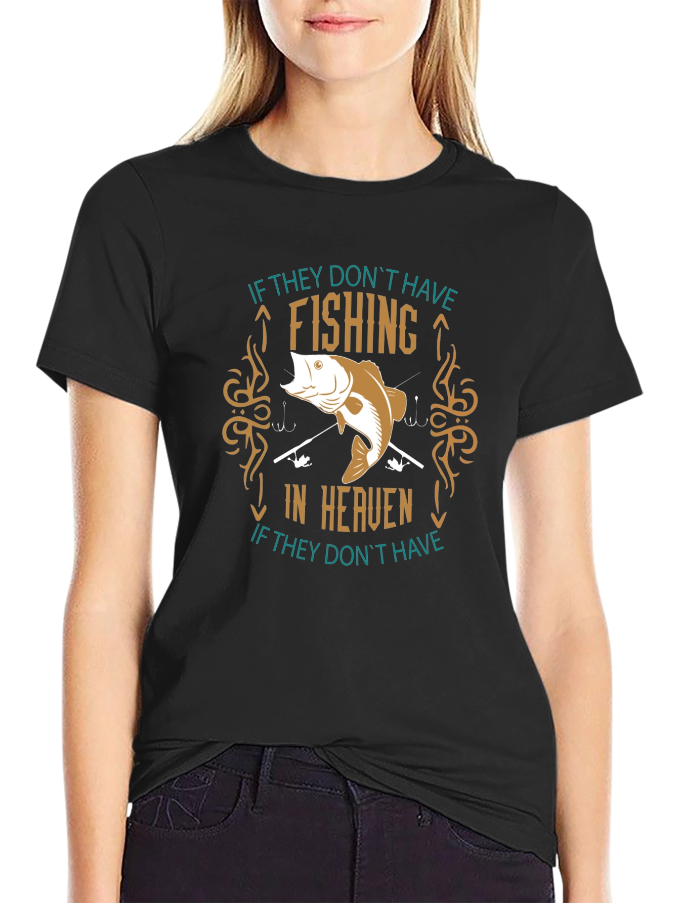 Fishing In Heaven Graphic T-Shirt