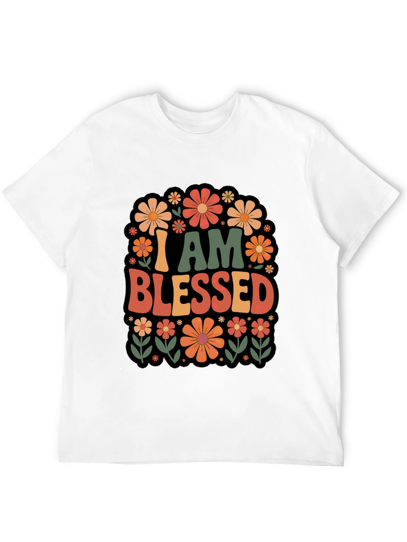 I Am Blessed Floral Graphic T-Shirt