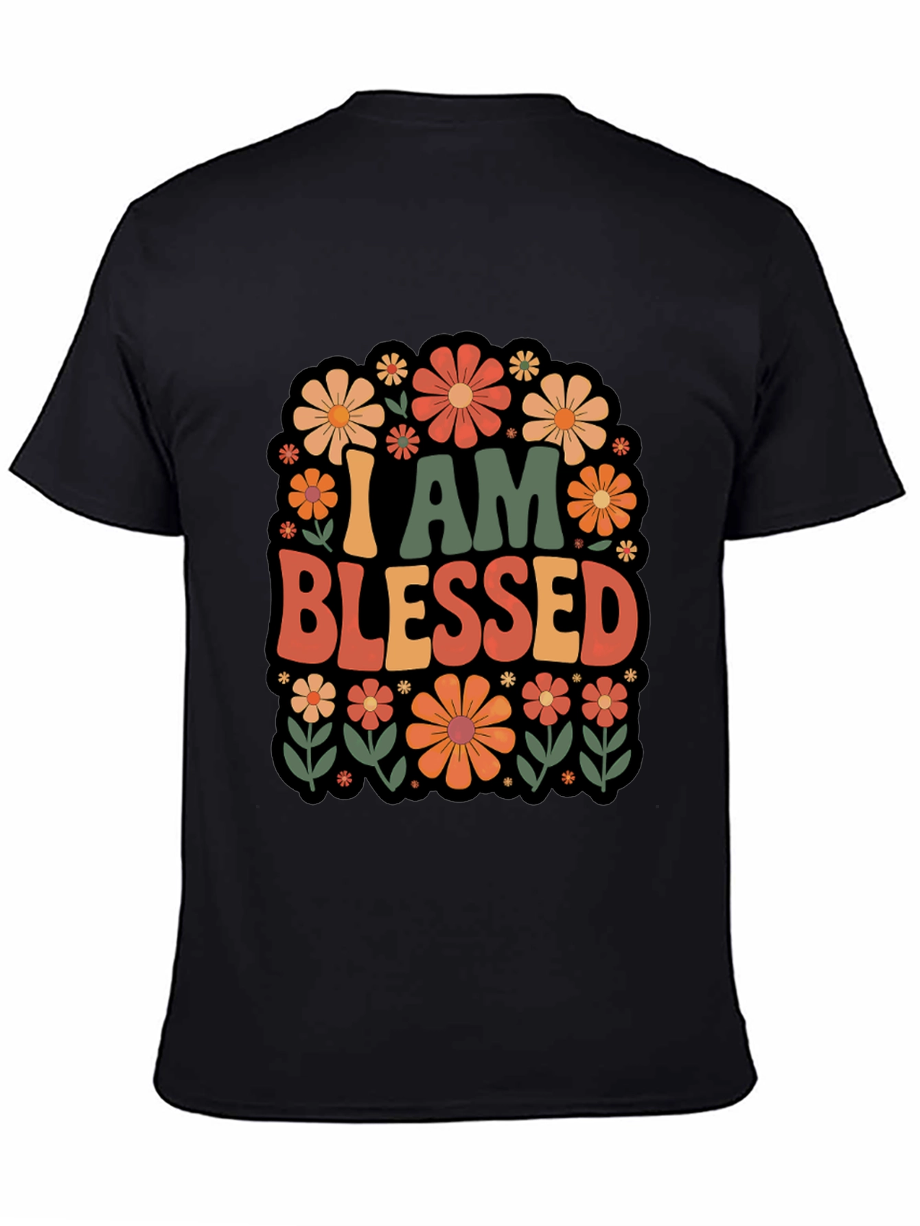 I Am Blessed Floral Graphic T-Shirt