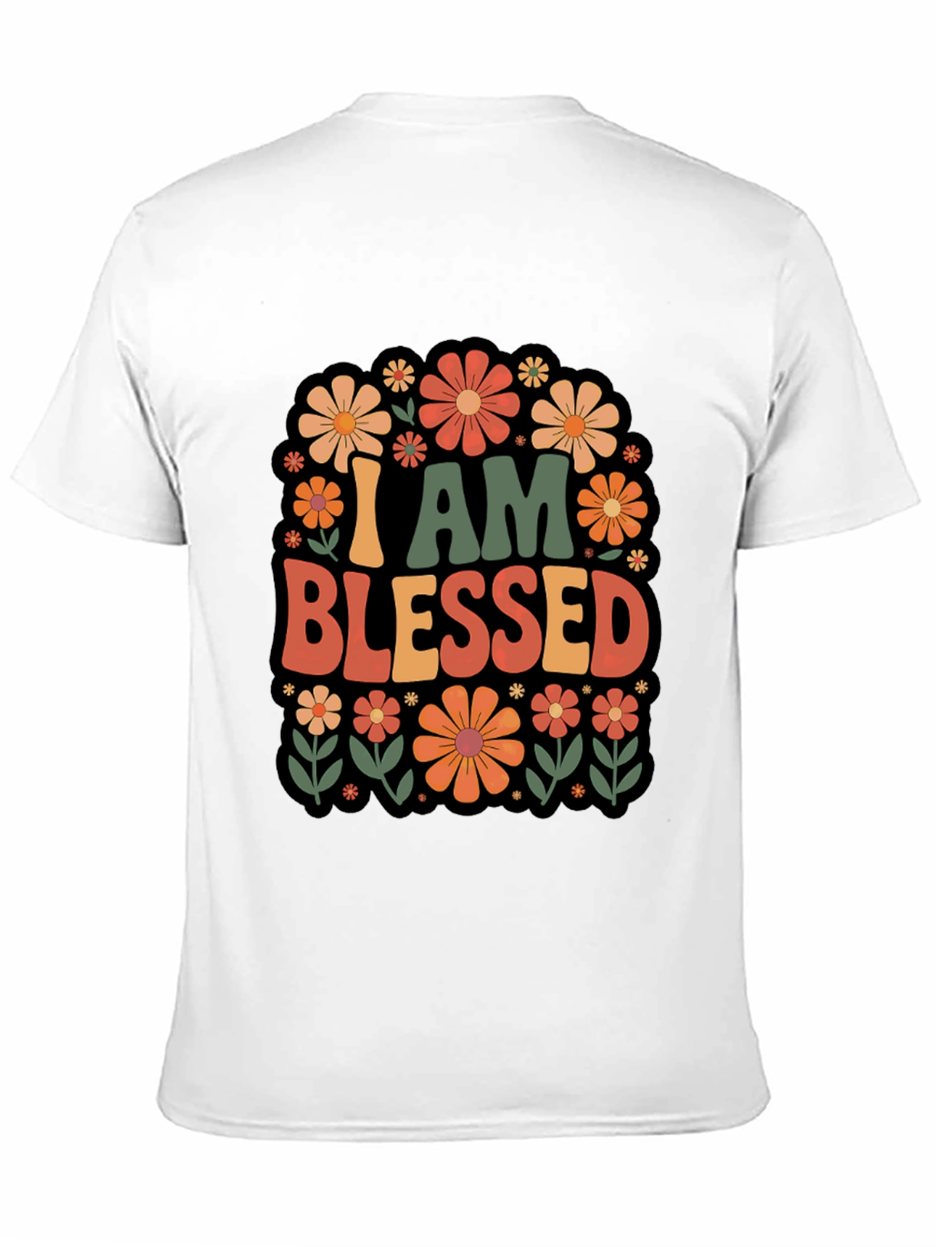 I Am Blessed Floral Graphic T-Shirt
