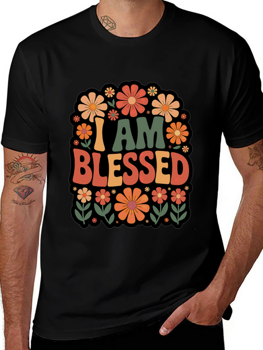 I Am Blessed Floral Graphic T-Shirt