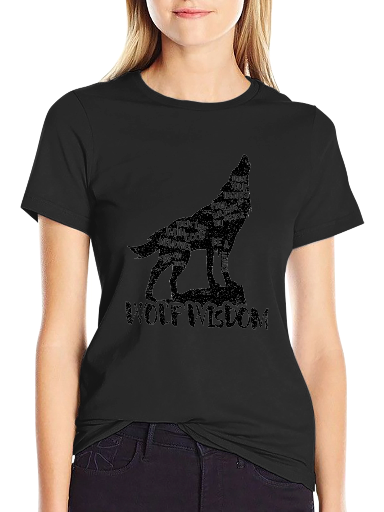 Wolf Wisdom Graphic Tee - Inspiring Mens T-Shirt