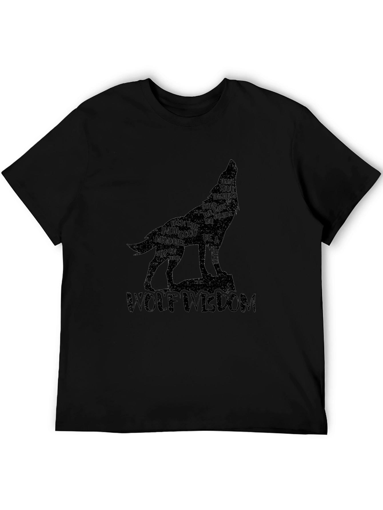 Wolf Wisdom Graphic Tee - Inspiring Mens T-Shirt