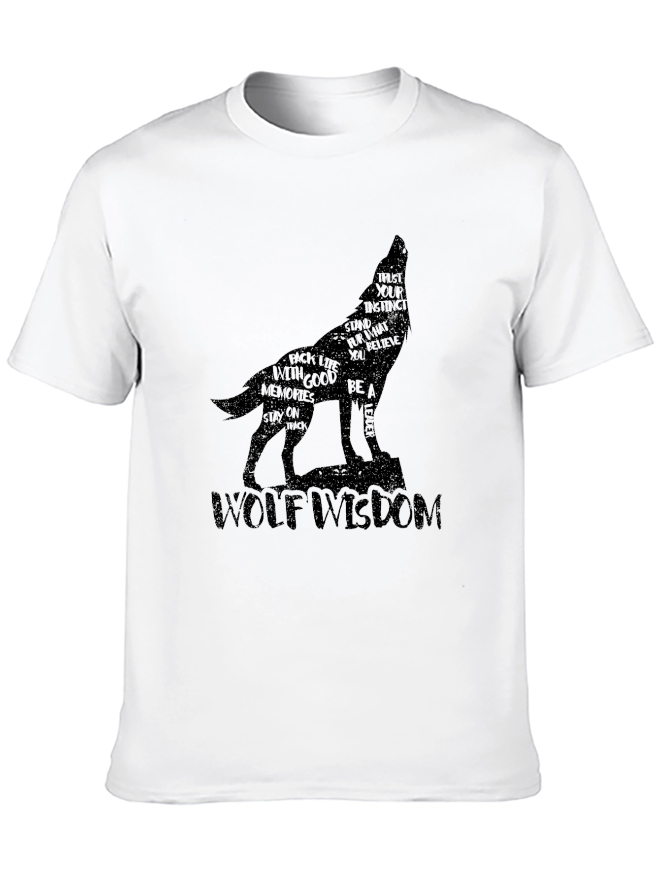 Wolf Wisdom Graphic Tee - Inspiring Mens T-Shirt