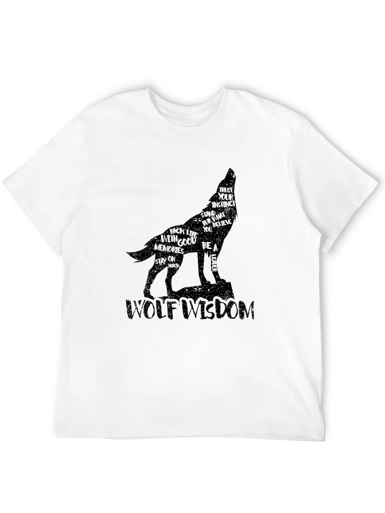Wolf Wisdom Graphic Tee - Inspiring Mens T-Shirt