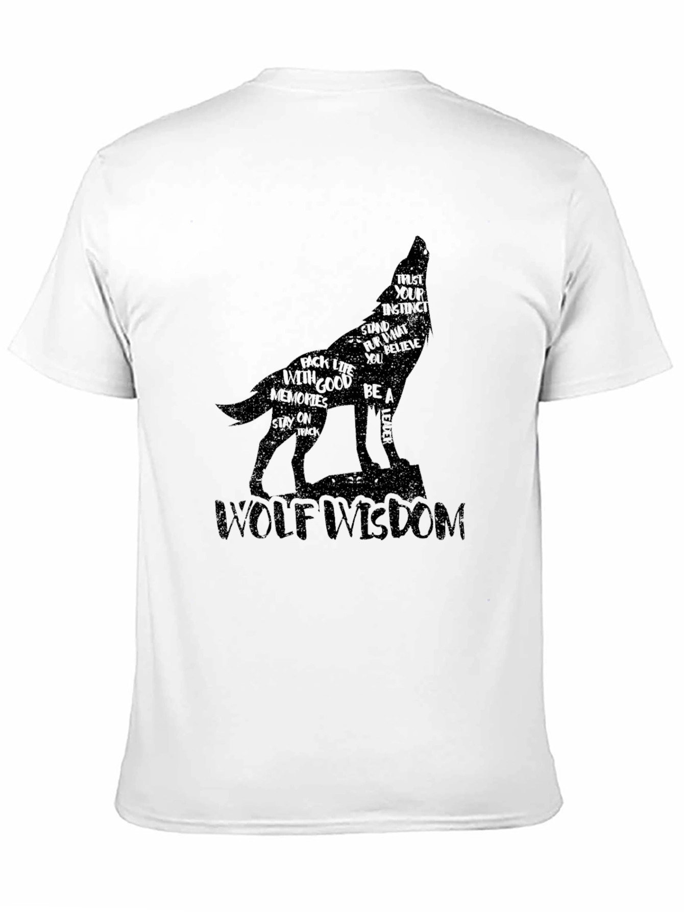 Wolf Wisdom Graphic Tee - Inspiring Mens T-Shirt