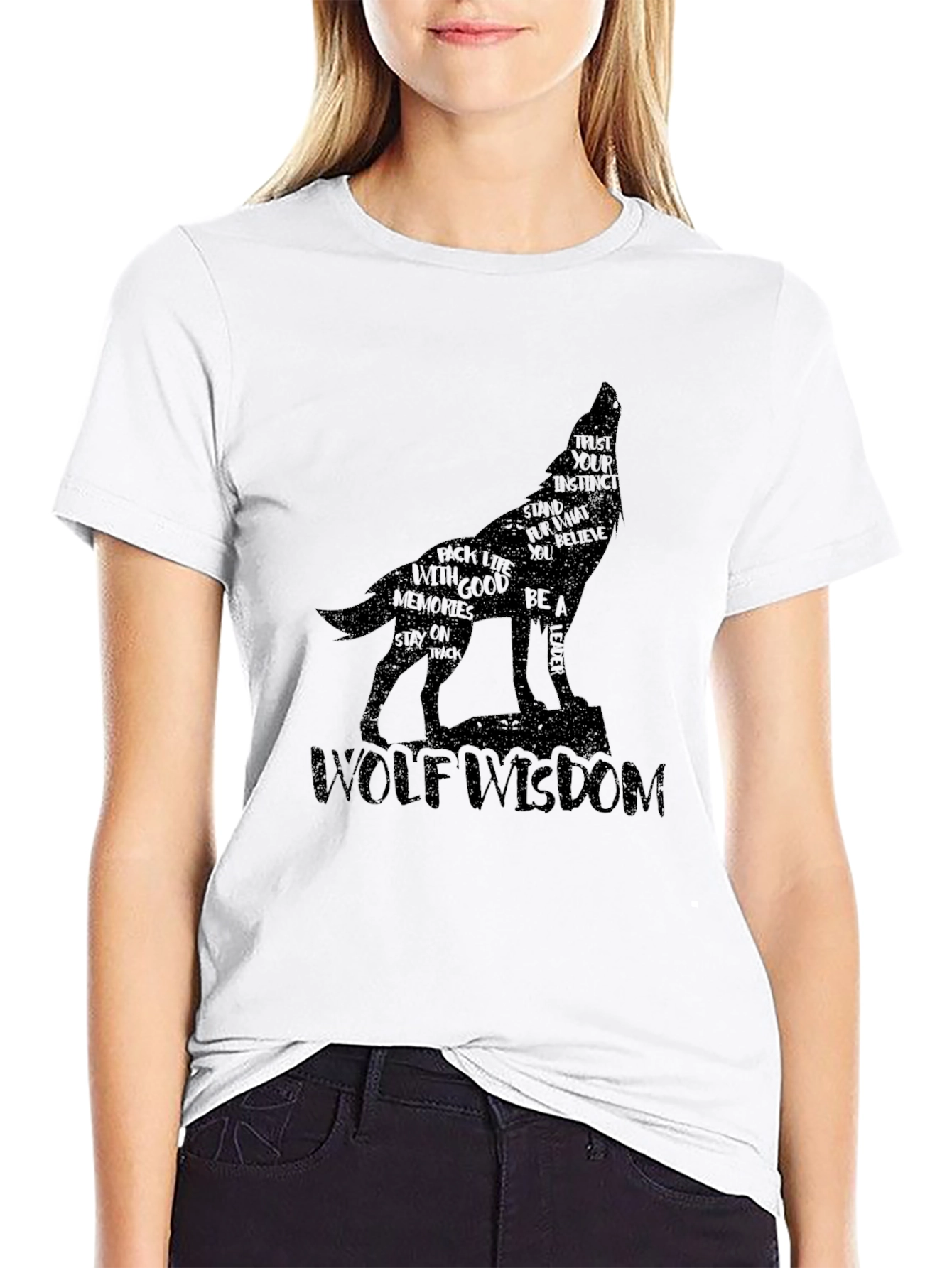 Wolf Wisdom Graphic Tee - Inspiring Mens T-Shirt