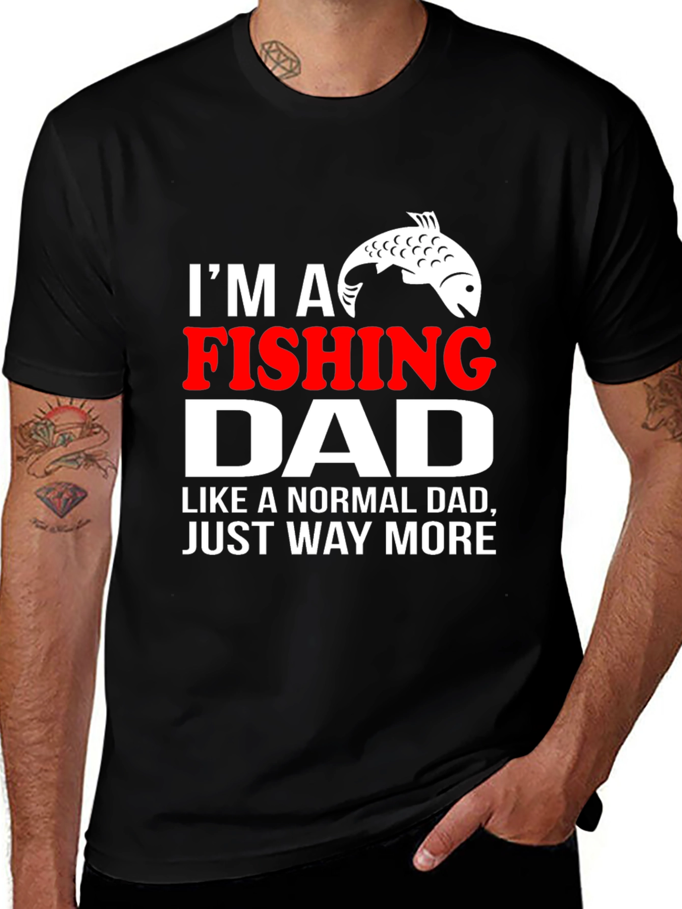 Fishing Dad T-Shirt - Novelty Graphic Tee