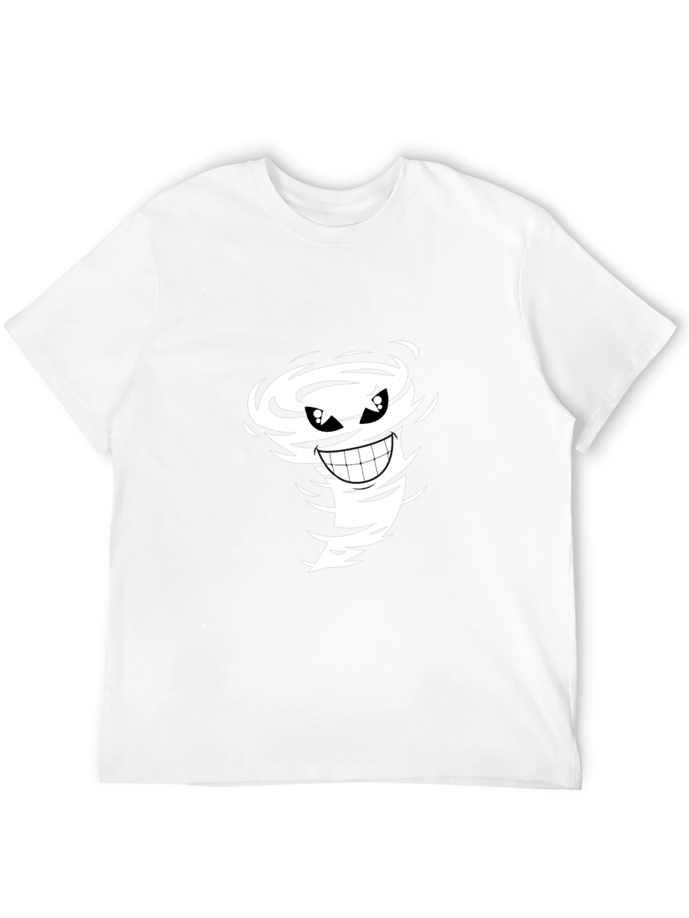 Cartoon Tornado Graphic Black Tee