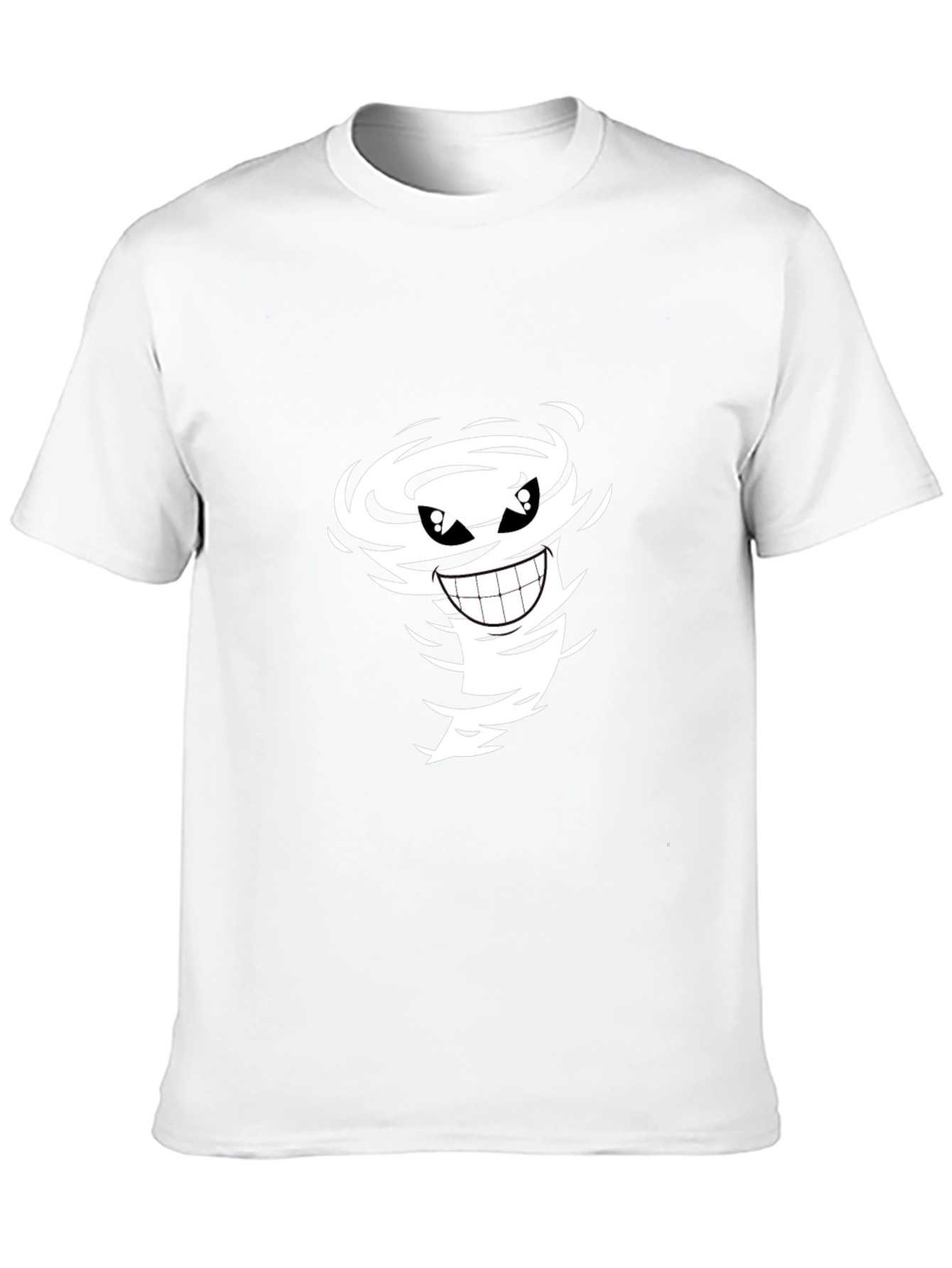 Cartoon Tornado Graphic Black Tee