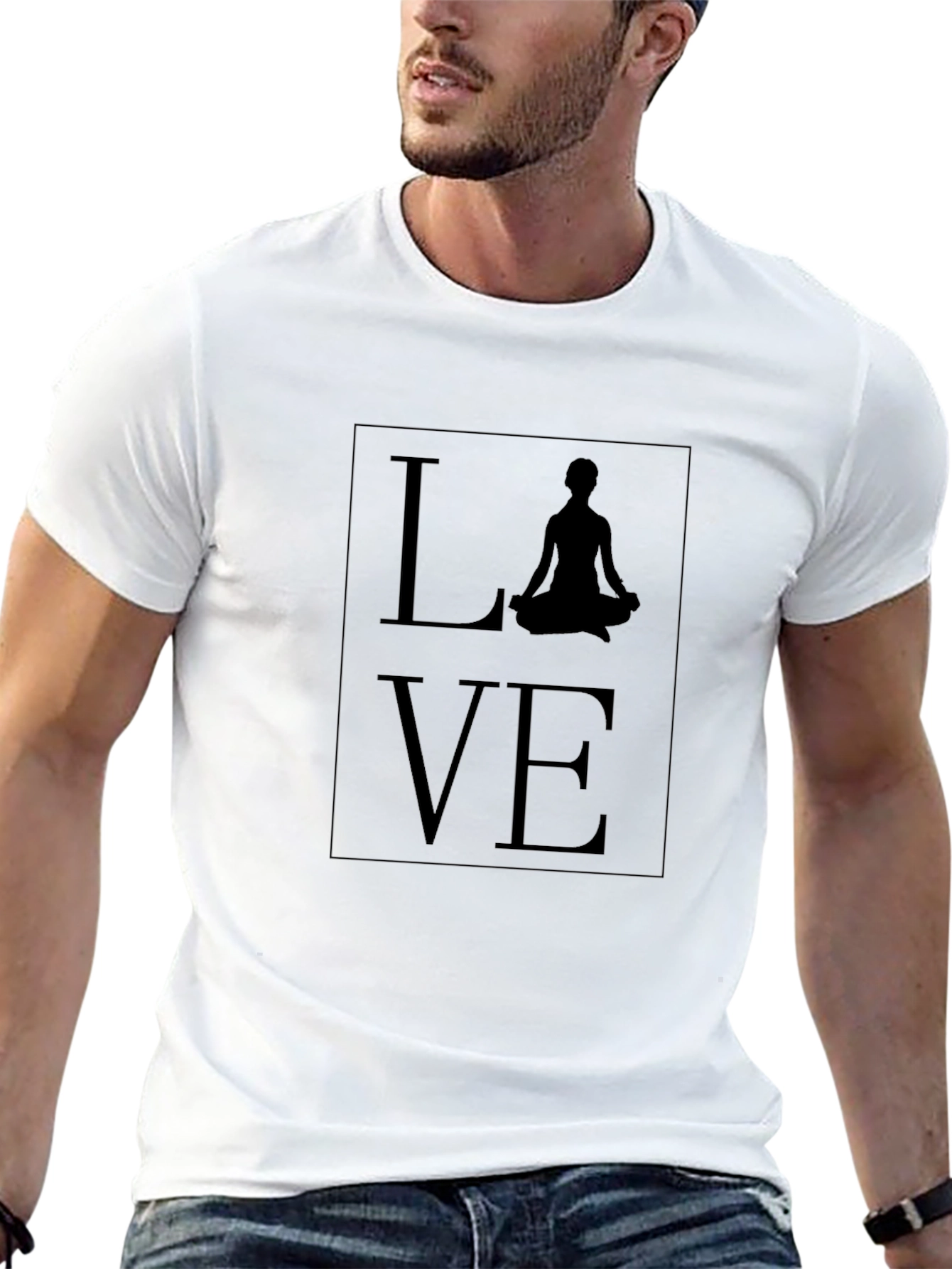 Yoga Love Graphic Tee - Stylish Black T-Shirt