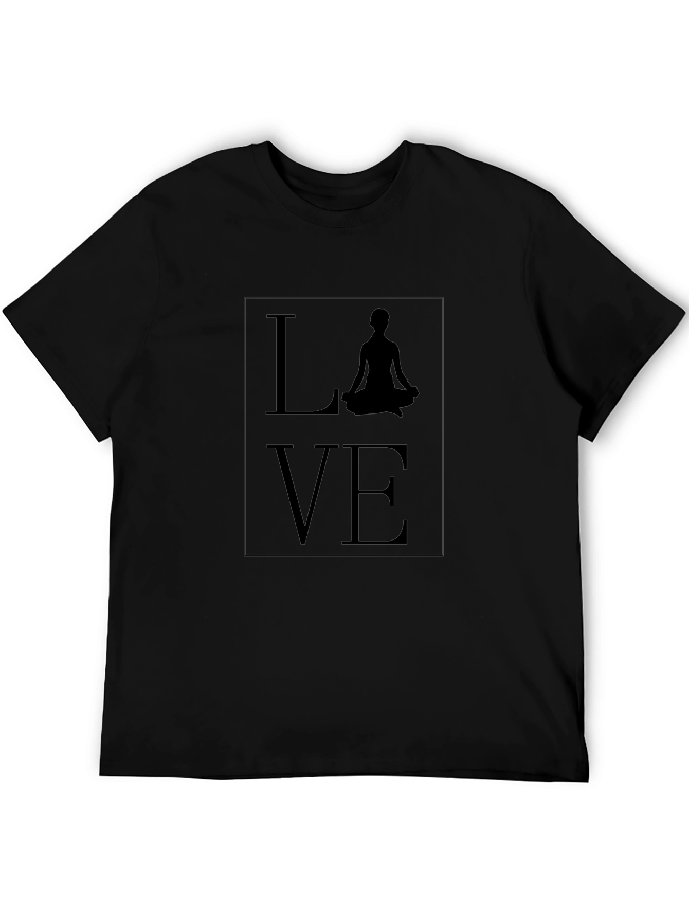 Yoga Love Graphic Tee - Stylish Black T-Shirt