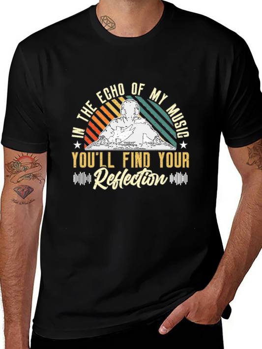 Echo of My Music Graphic T-Shirt DJ Design