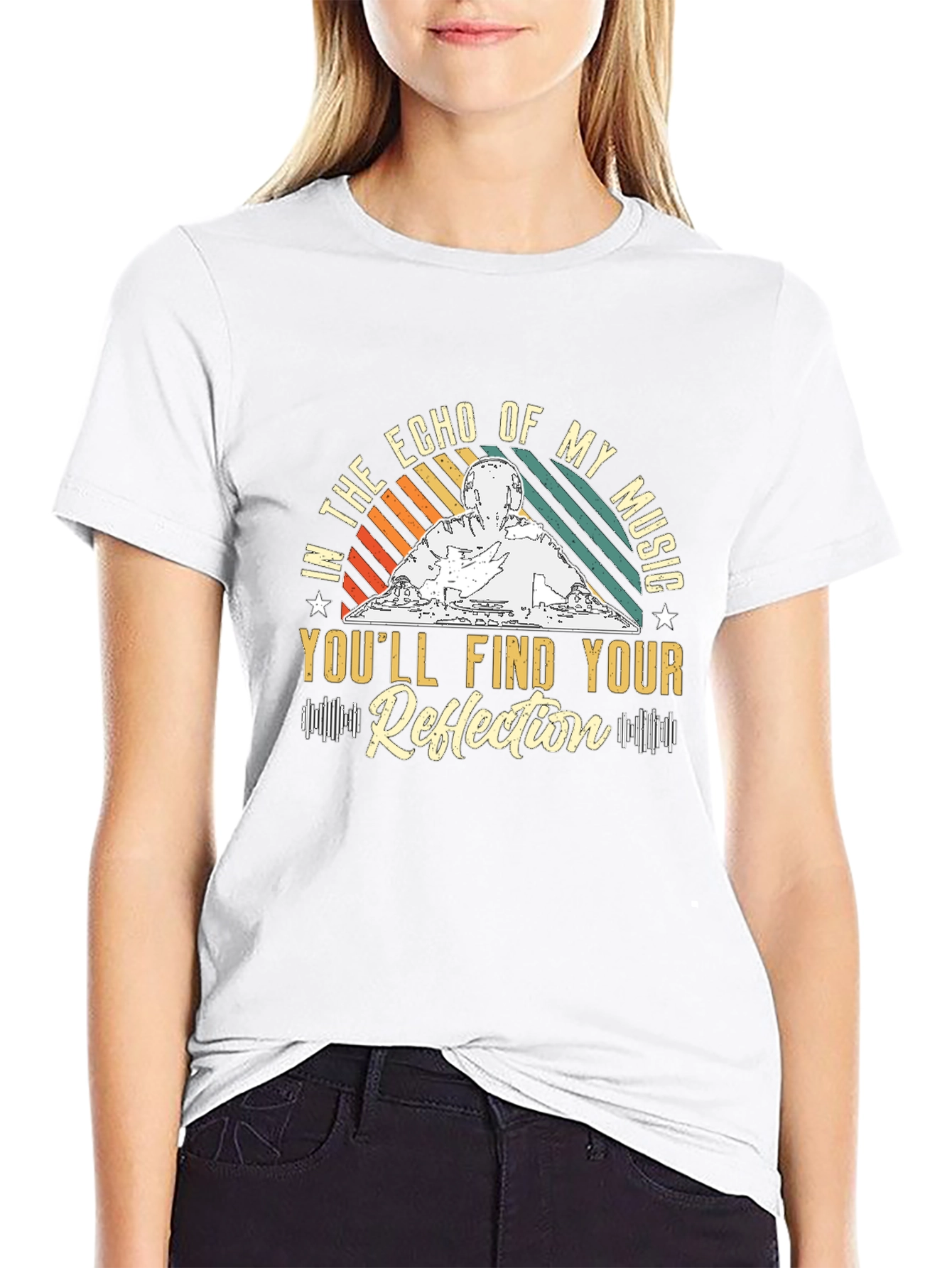 Echo of My Music Graphic T-Shirt DJ Design