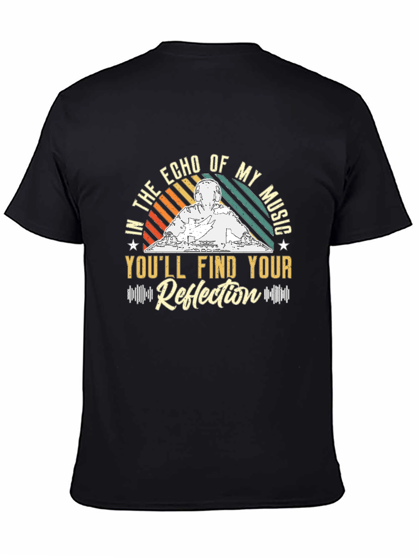 Echo of My Music Graphic T-Shirt DJ Design