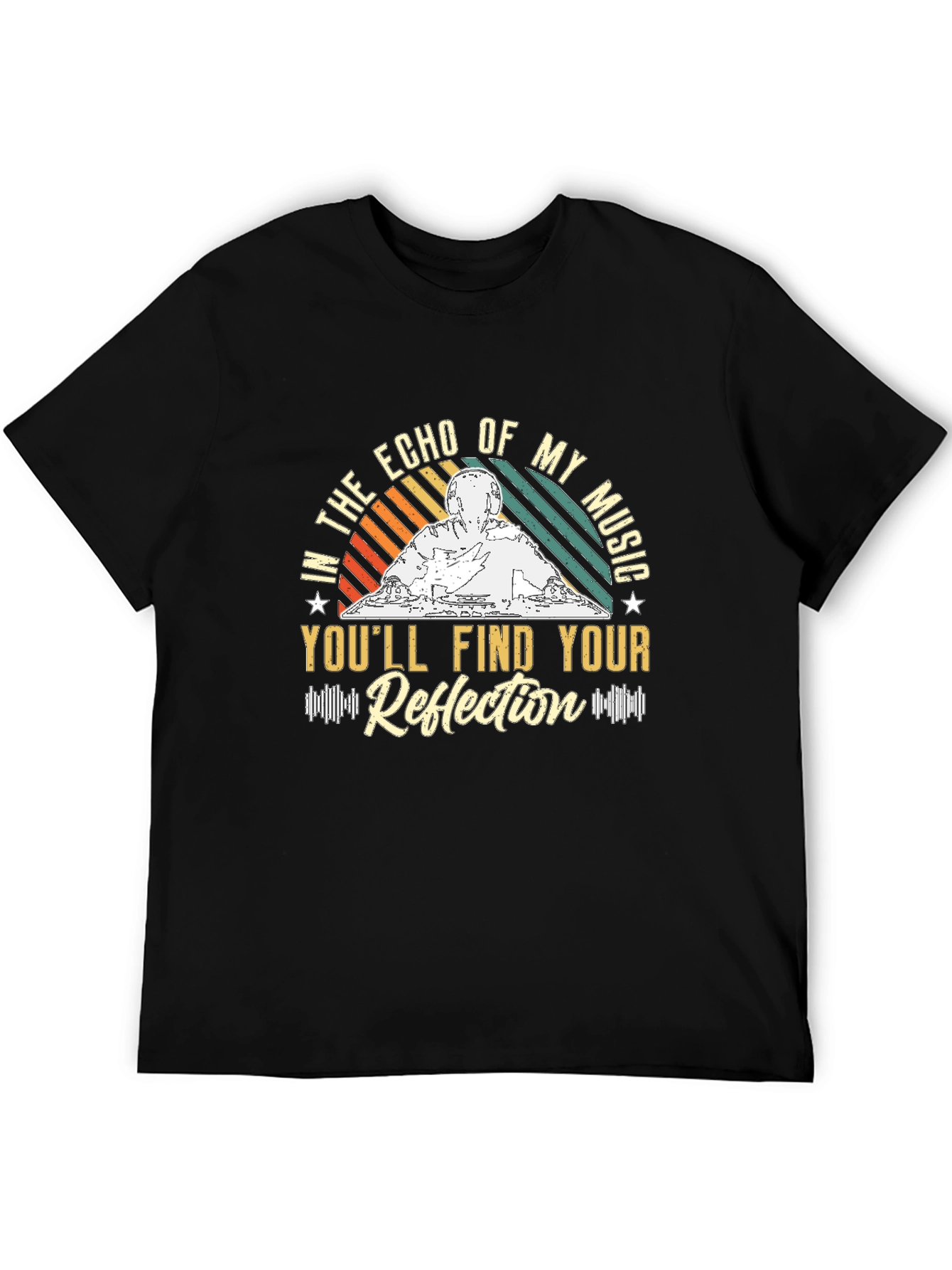 Echo of My Music Graphic T-Shirt DJ Design