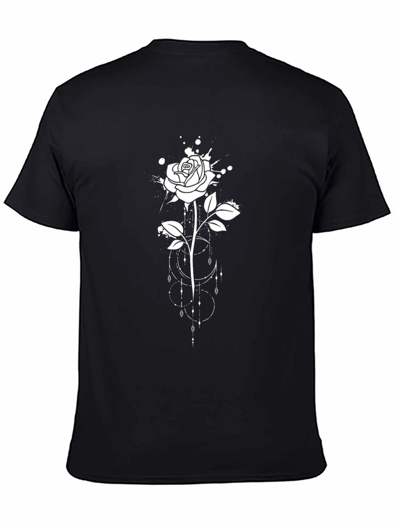 Black Rose Graphic Tee - Artistic Design