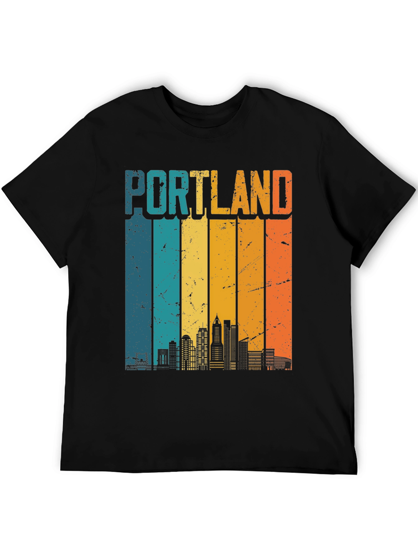 Portland Skyline Retro T-Shirt