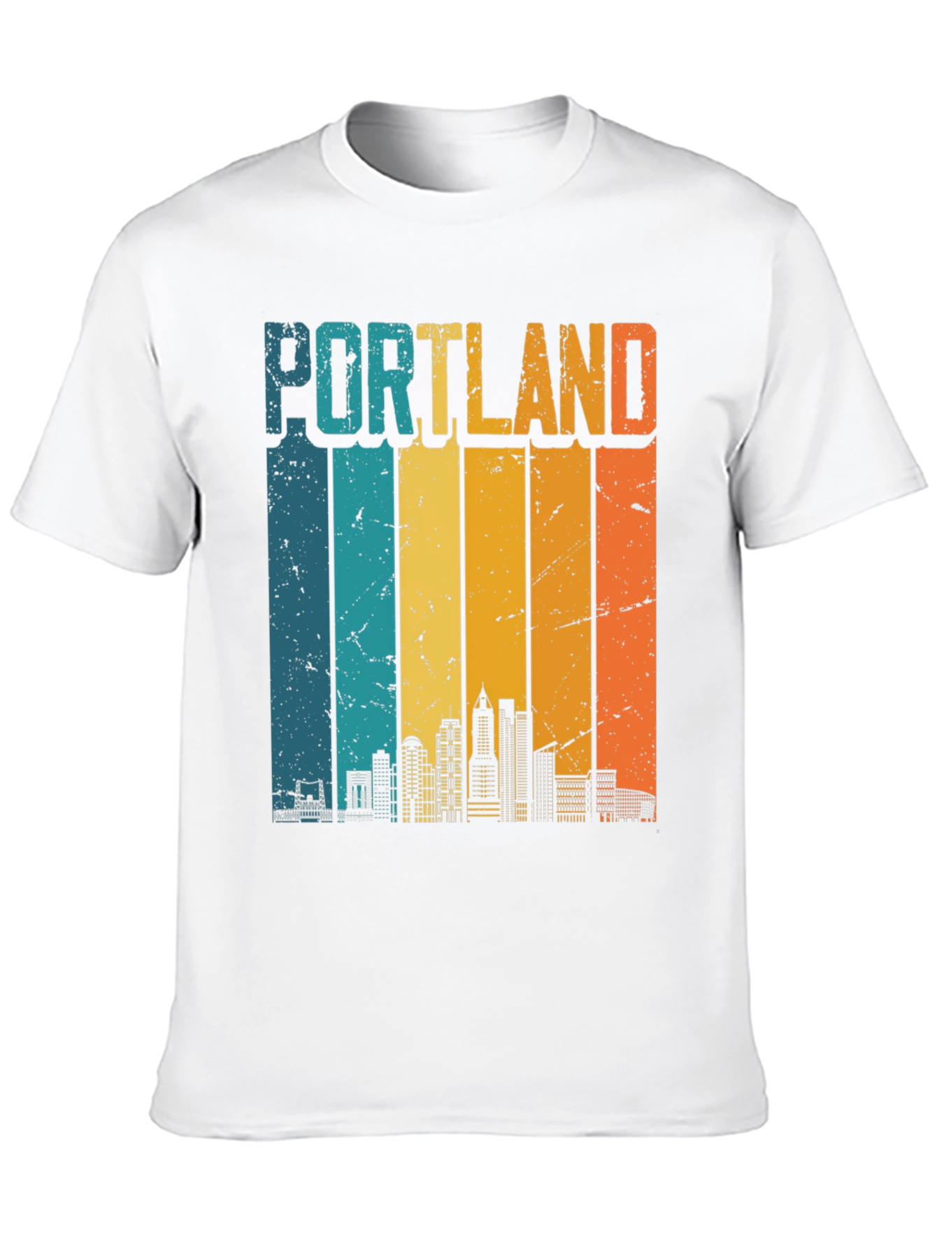Portland Skyline Retro T-Shirt