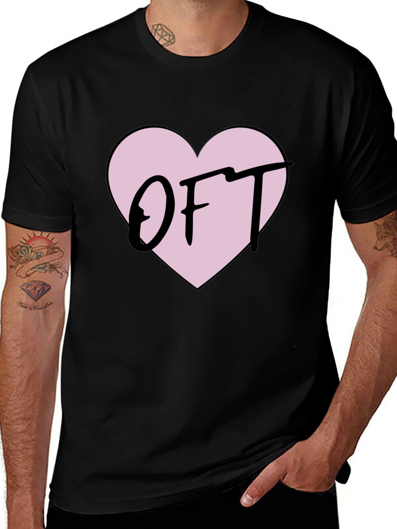 OFT Heart Graphic T-Shirt - Soft Cotton Tee