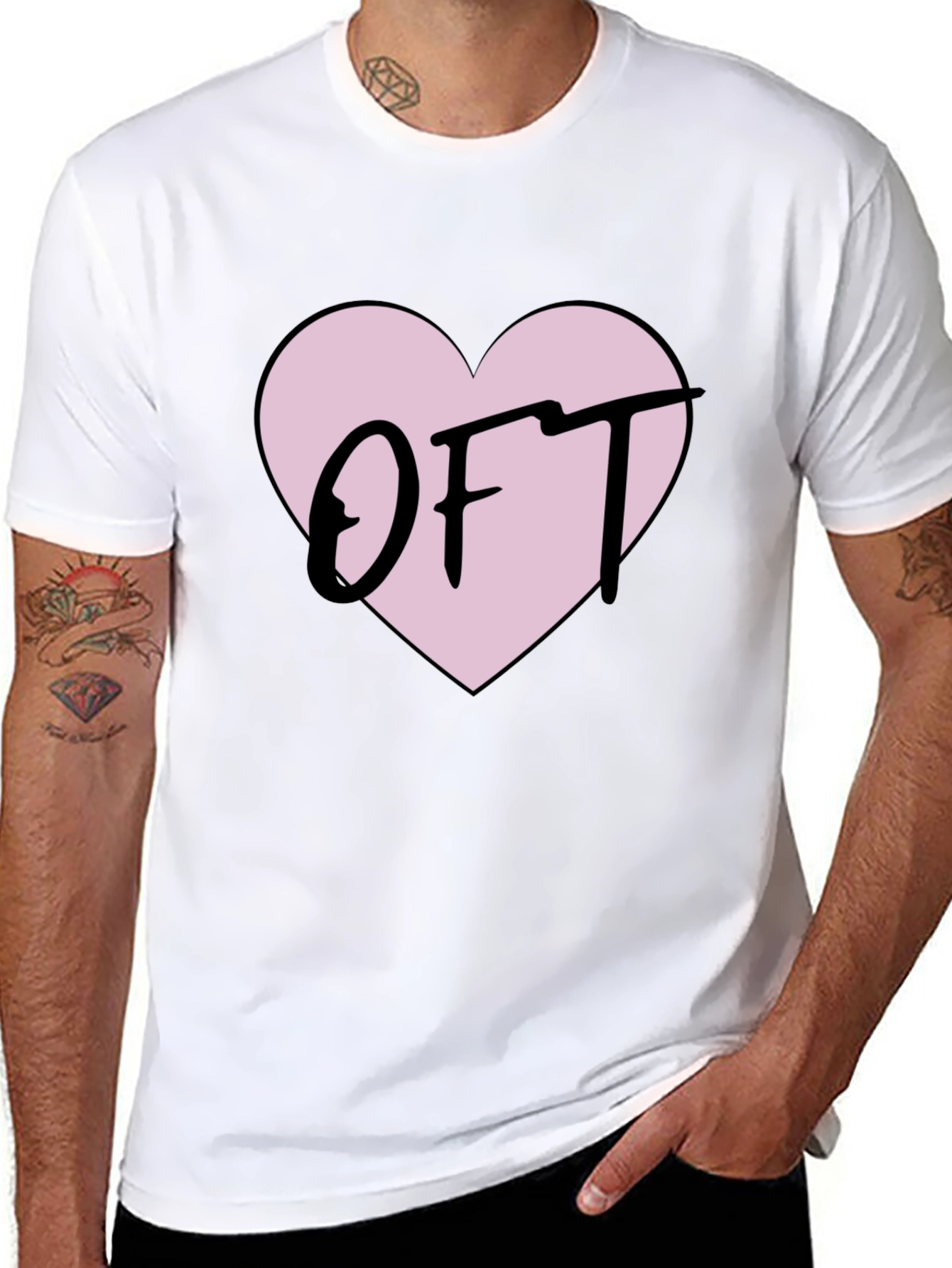 OFT Heart Graphic T-Shirt - Soft Cotton Tee