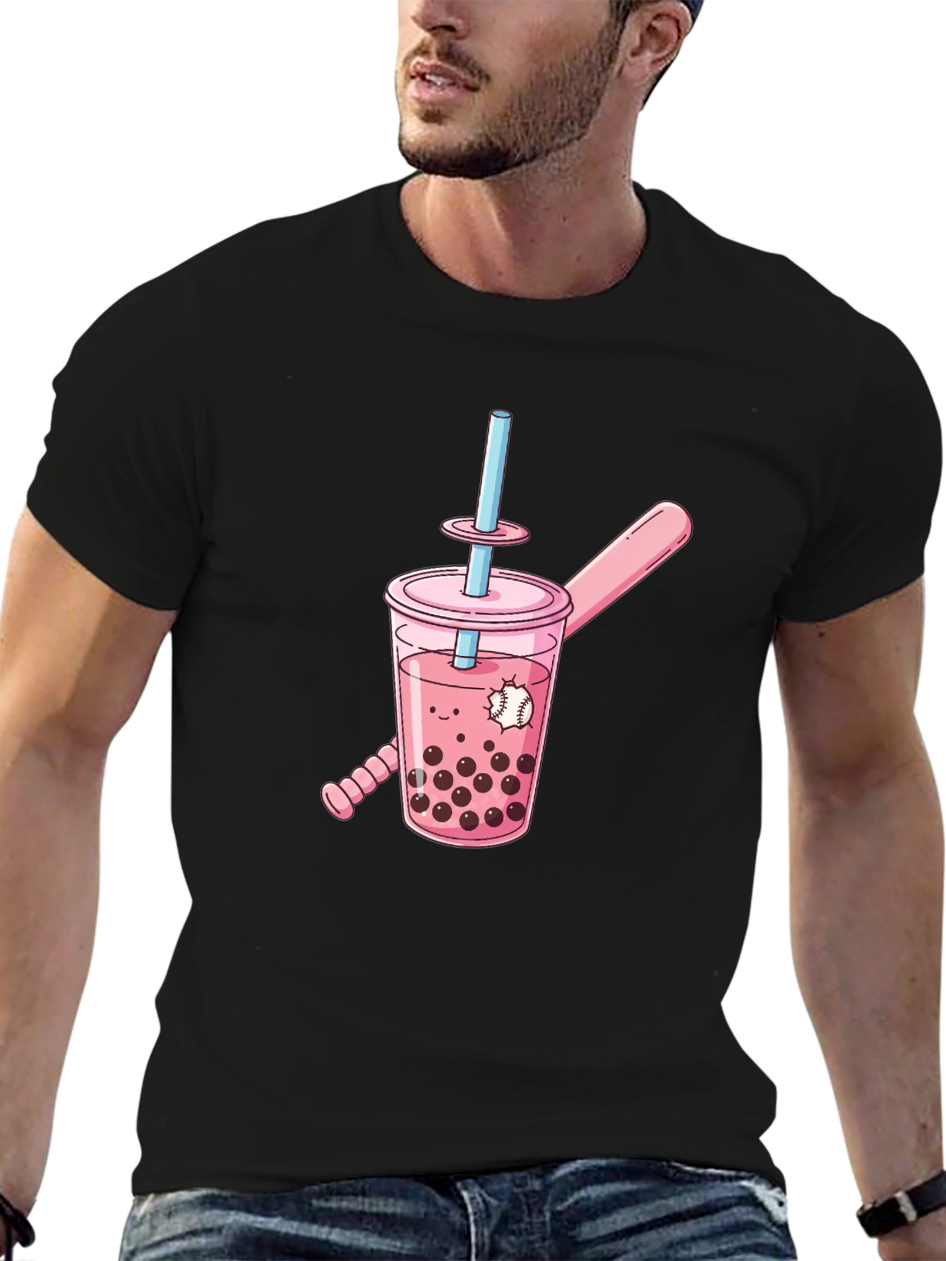 Bubble Tea Baseball Graphic Tee