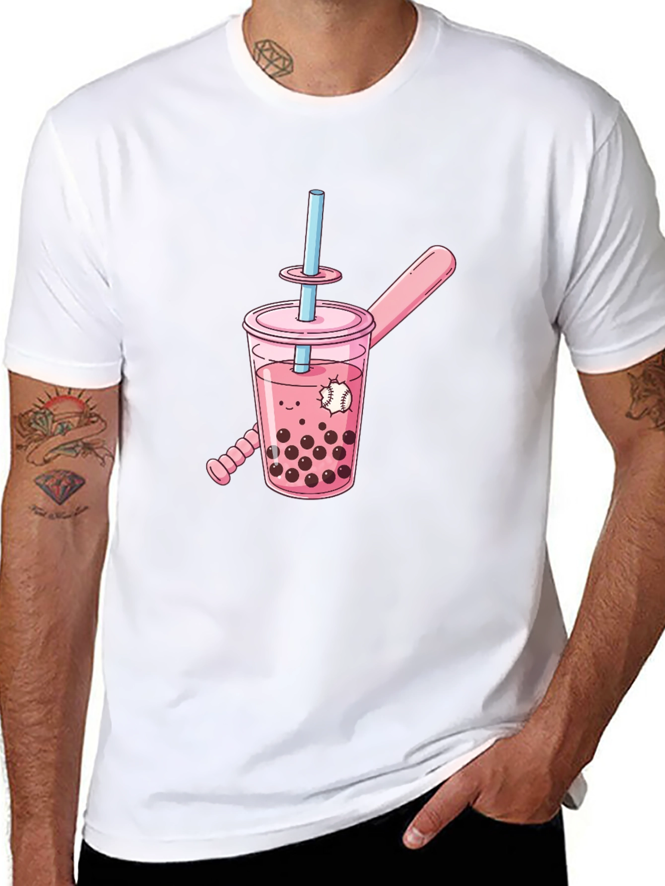 Bubble Tea Baseball Graphic Tee