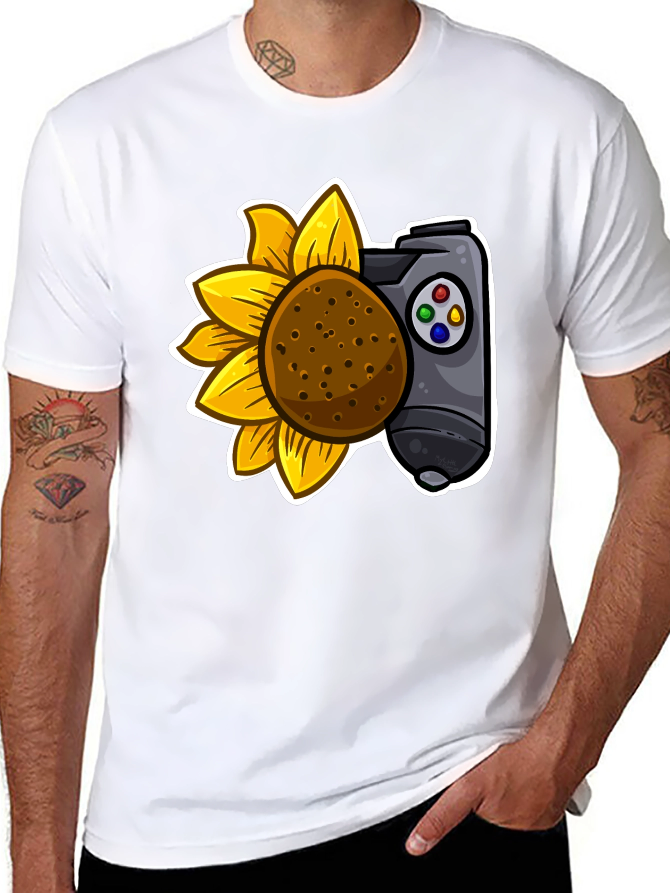 Sunflower Gaming Controller T-Shirt