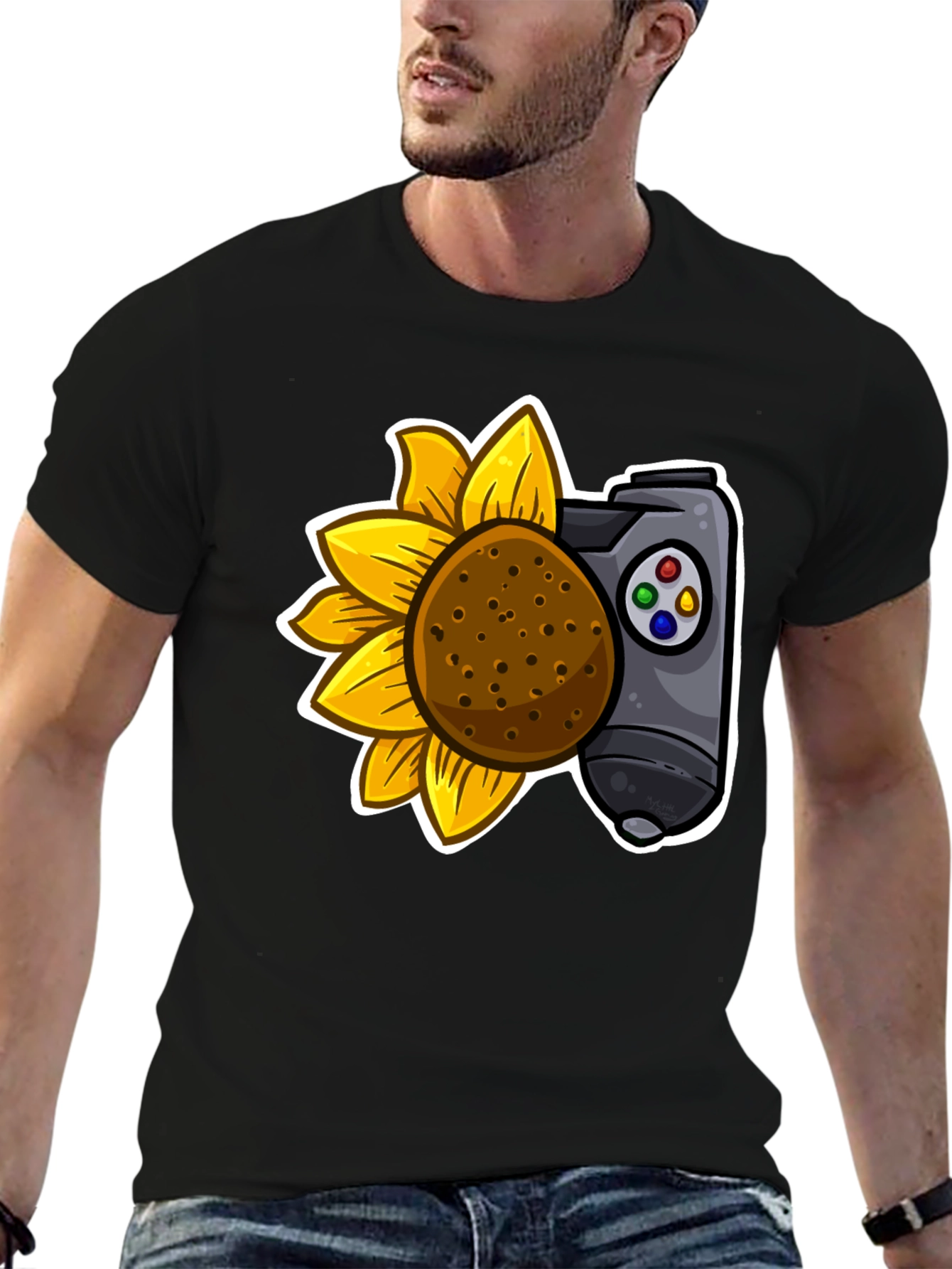 Sunflower Gaming Controller T-Shirt