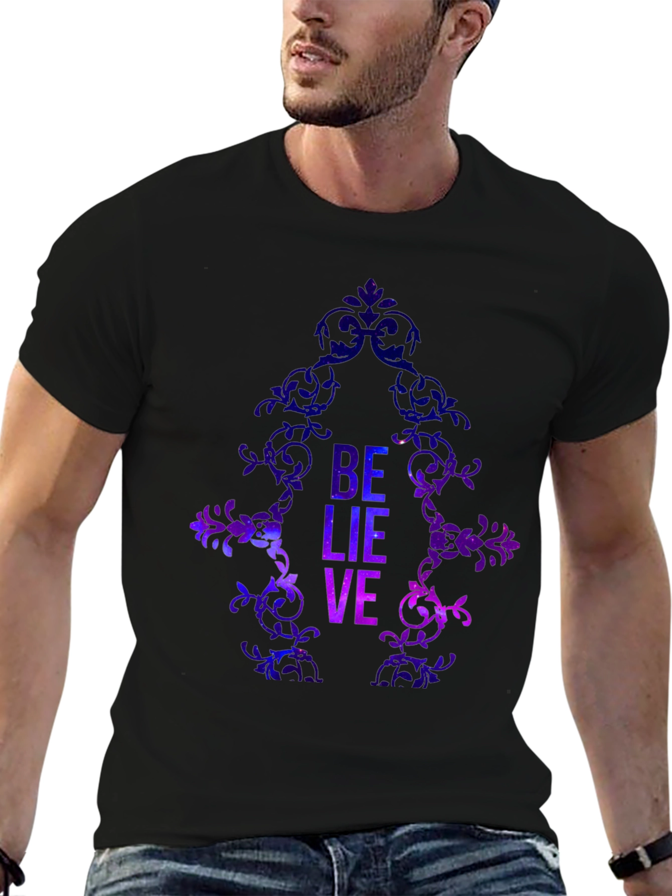Believe Galaxy Graphic T-Shirt