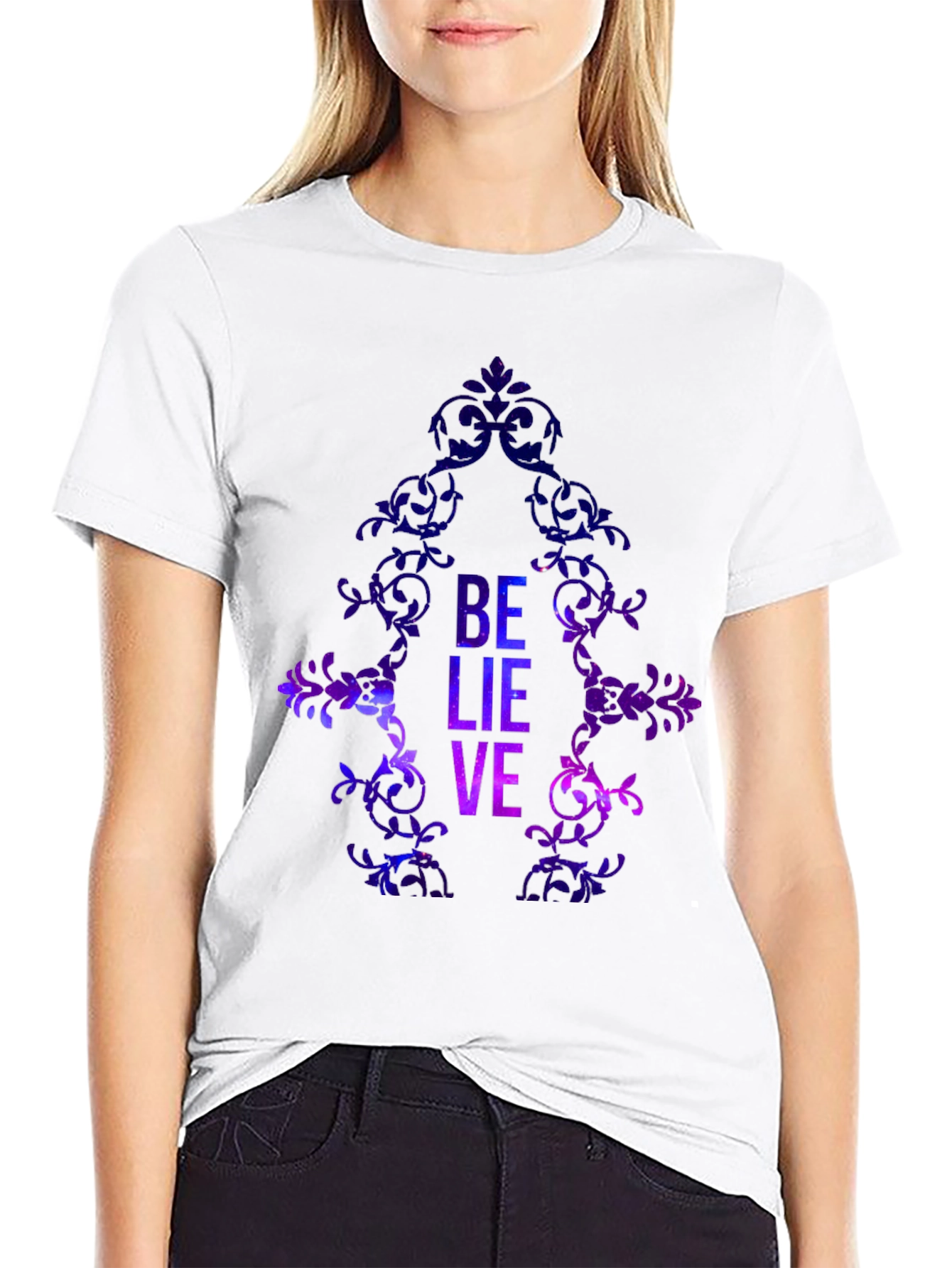Believe Galaxy Graphic T-Shirt