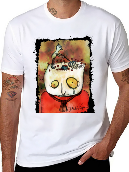 Unique Graphic Print T-Shirt - Abstract Art Tee