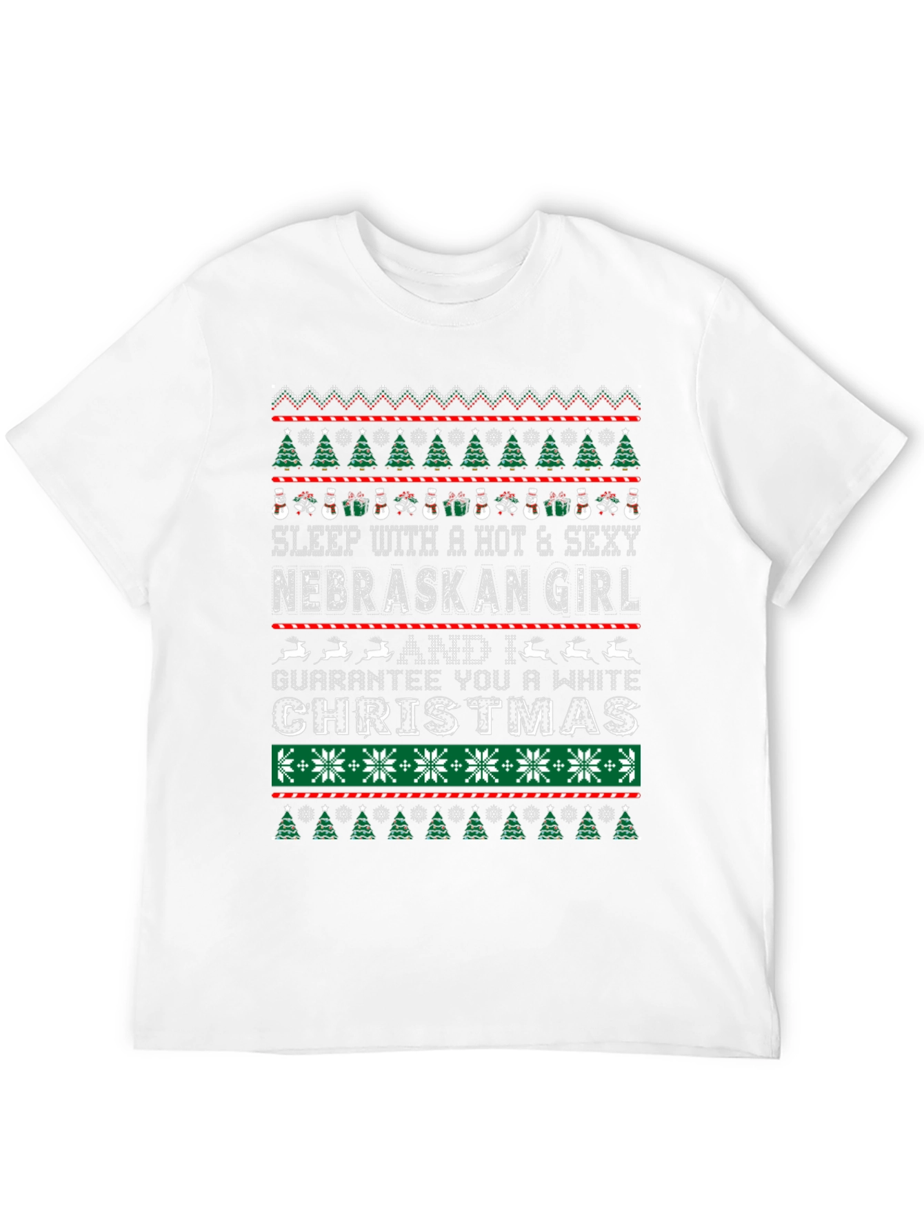 Hot Nebraska Girl Ugly Christmas Sweater T-Shirt