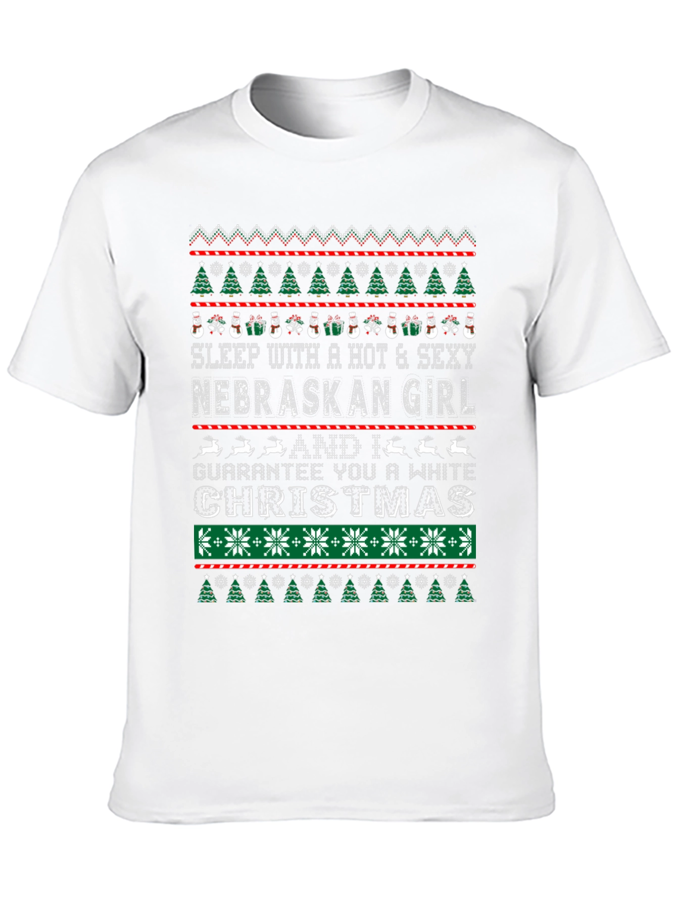 Hot Nebraska Girl Ugly Christmas Sweater T-Shirt