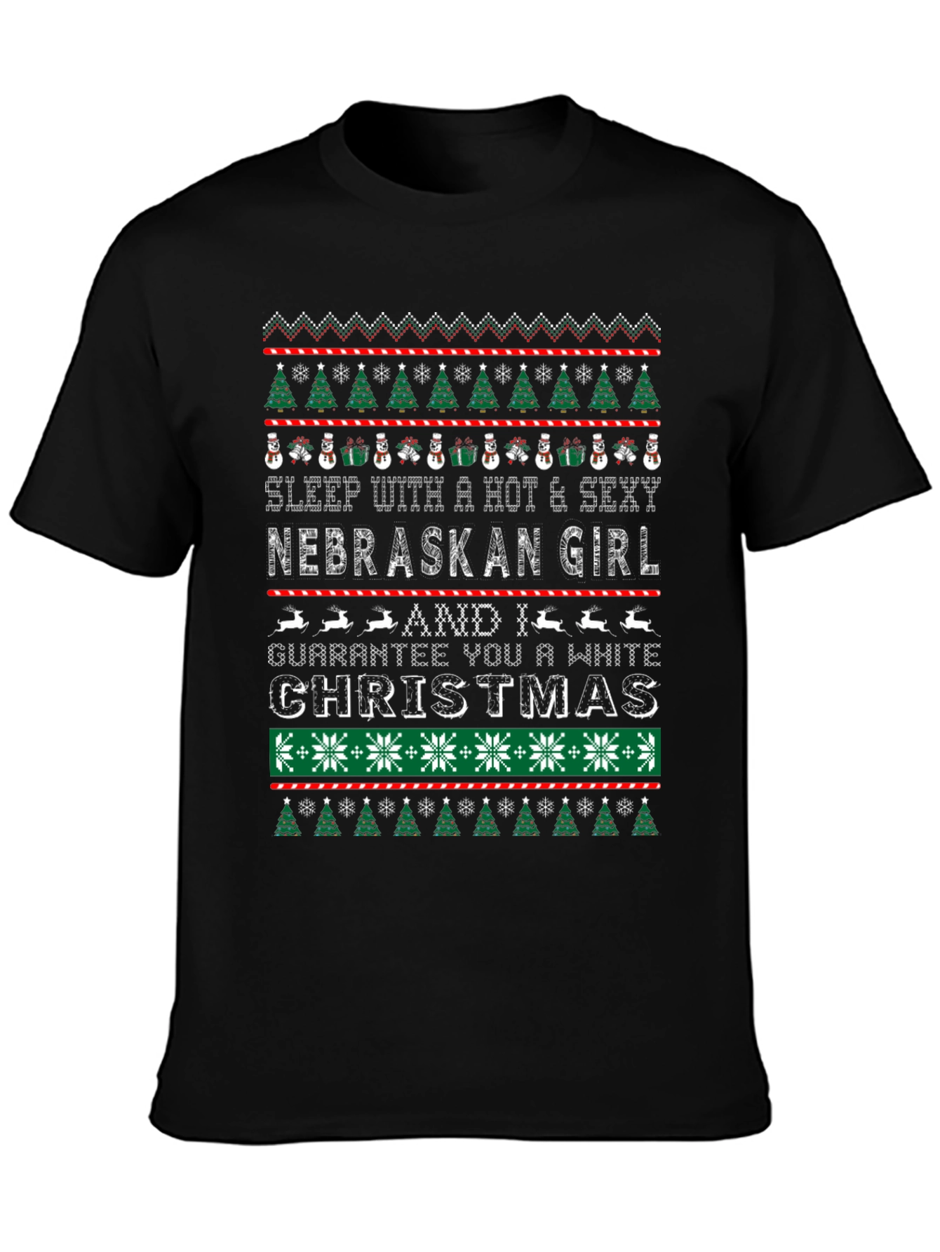 Hot Nebraska Girl Ugly Christmas Sweater T-Shirt