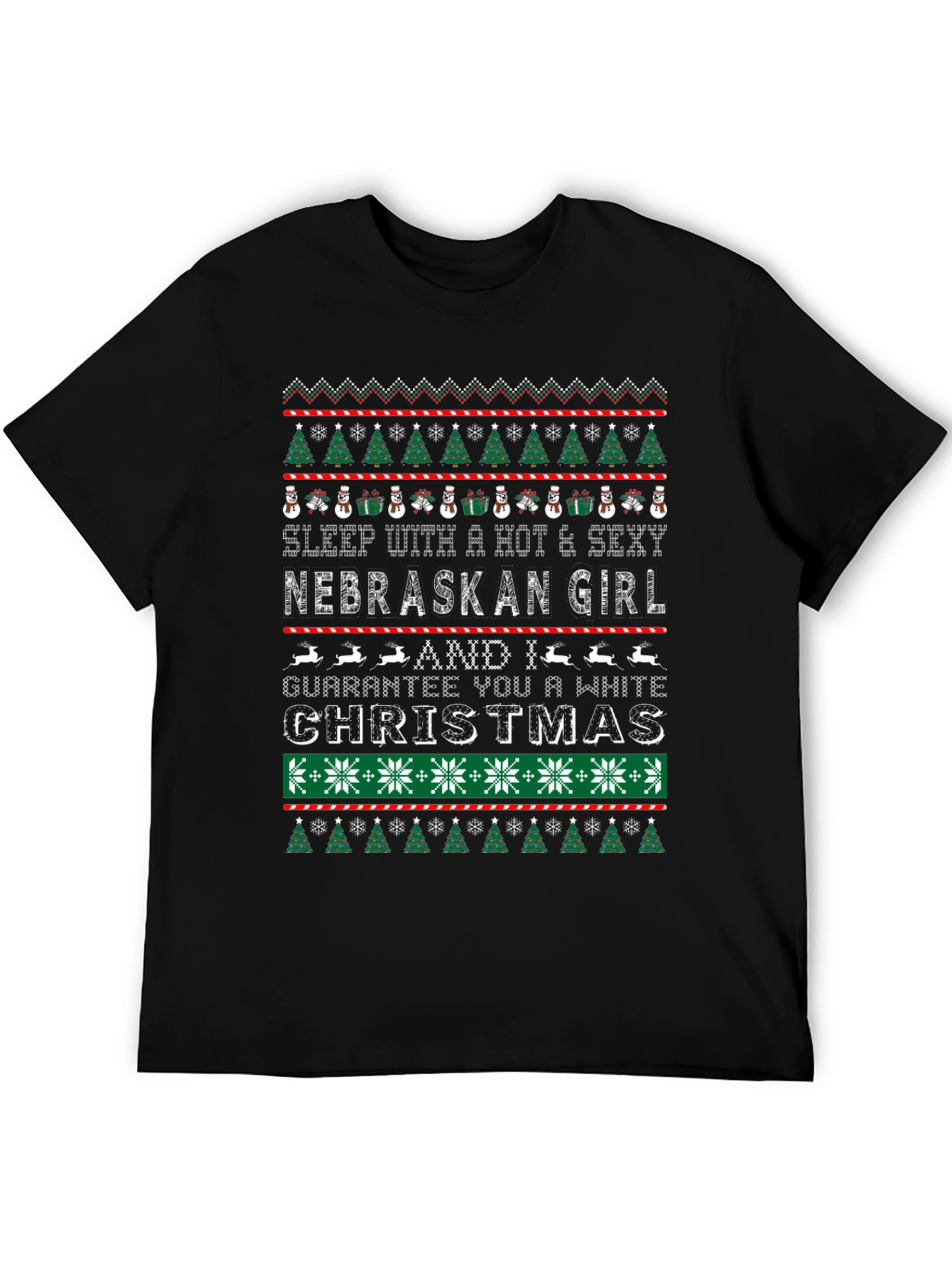 Hot Nebraska Girl Ugly Christmas Sweater T-Shirt