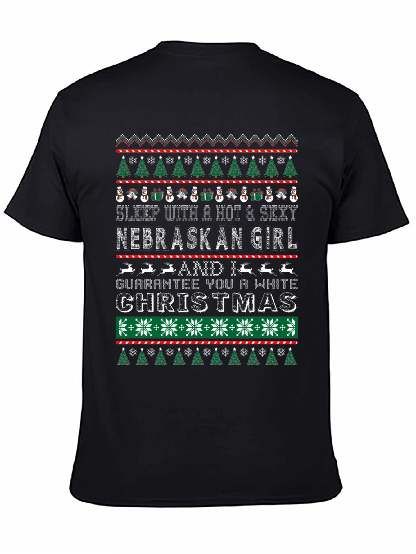 Hot Nebraska Girl Ugly Christmas Sweater T-Shirt