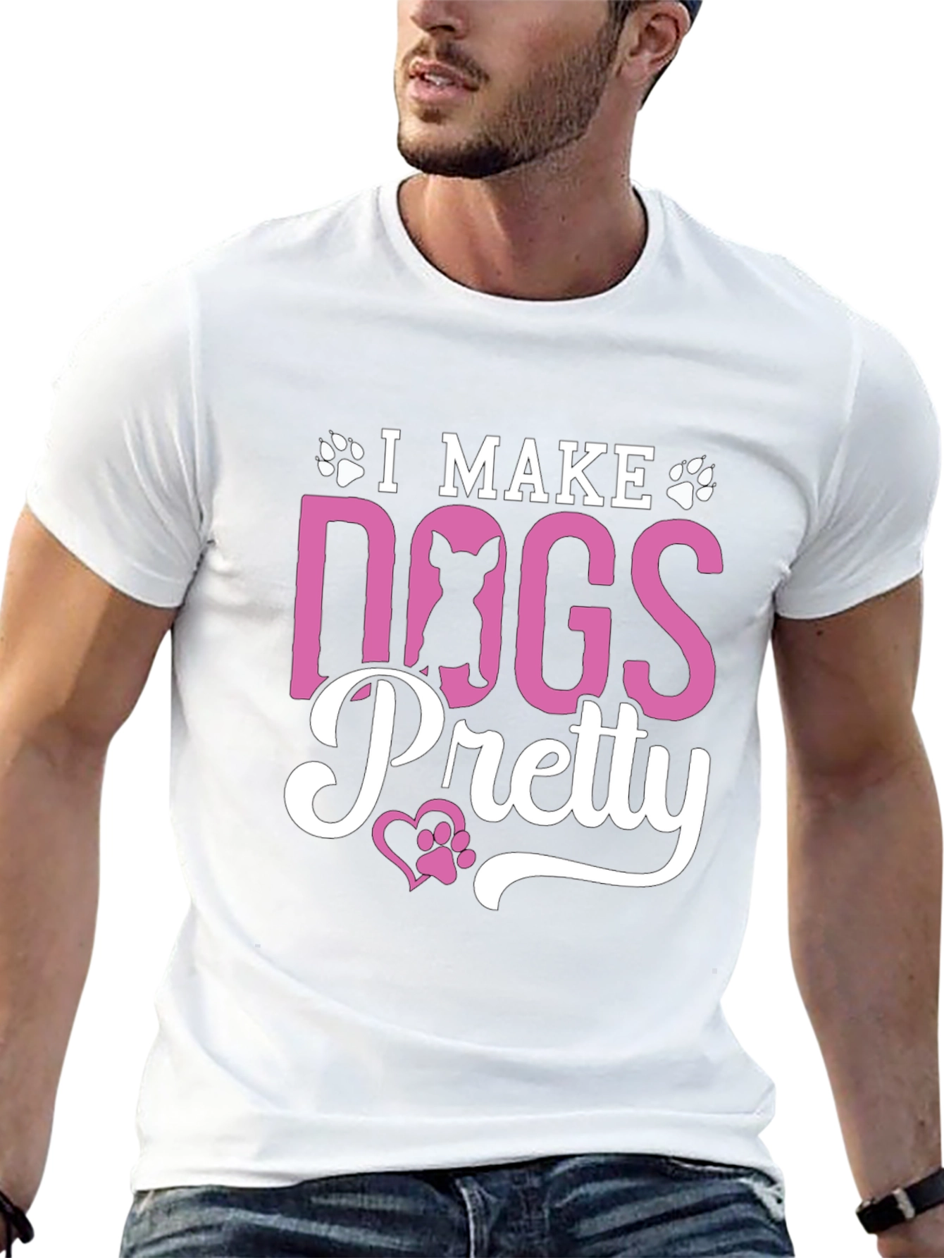 I Make Dogs Pretty T-Shirt – Funny Dog Groomer Tee