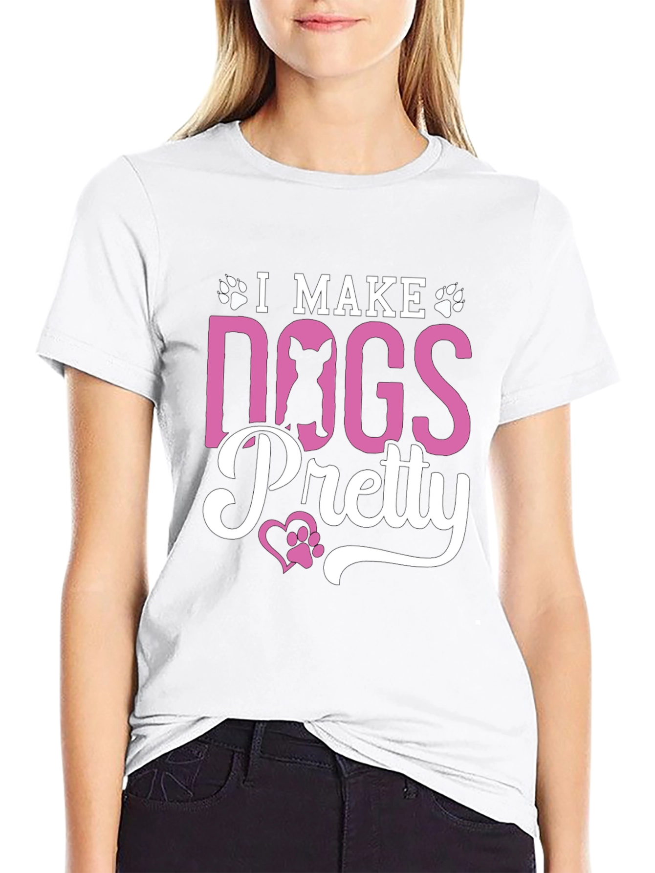 I Make Dogs Pretty T-Shirt – Funny Dog Groomer Tee