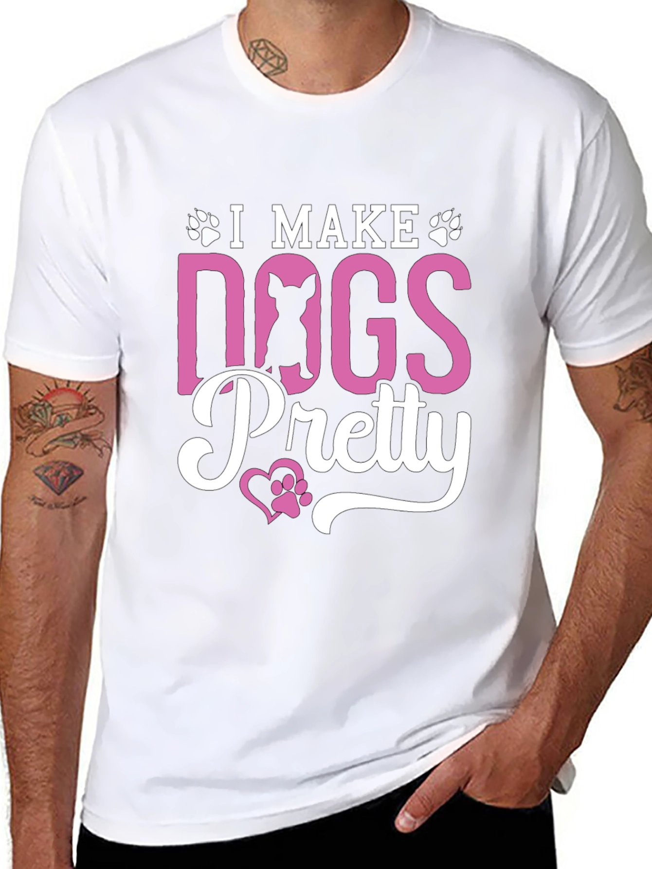 I Make Dogs Pretty T-Shirt – Funny Dog Groomer Tee